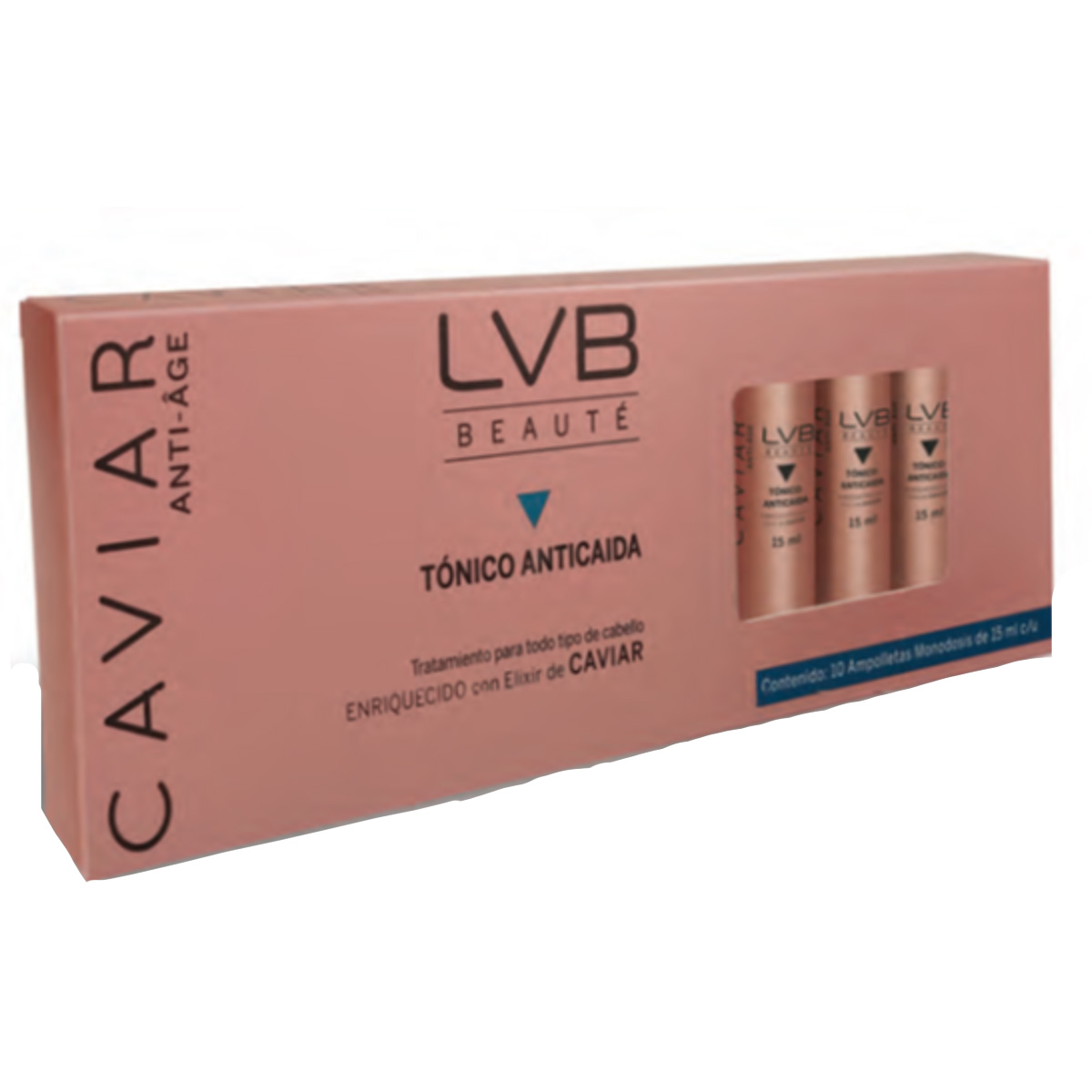 Tónico Anticaída con Elixir de Caviar Lvb Beauté 10 Ampolletas 15ml