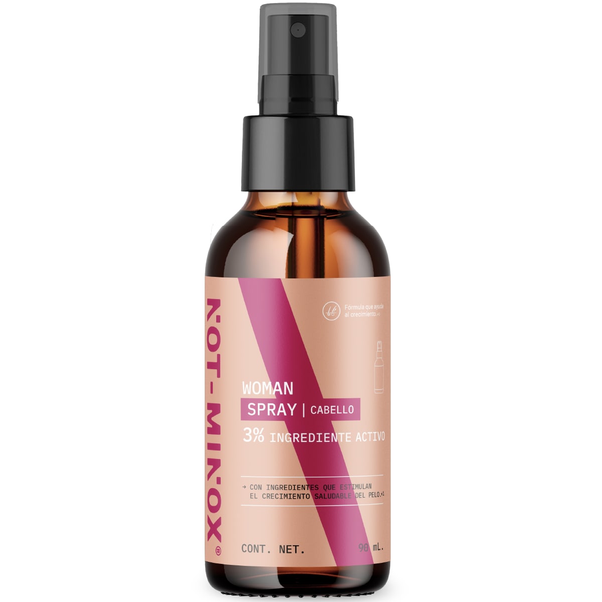 Espray Crecimiento Cabello para Mujer Not-Minox 3% Ingrediente Activo 90 ml $469