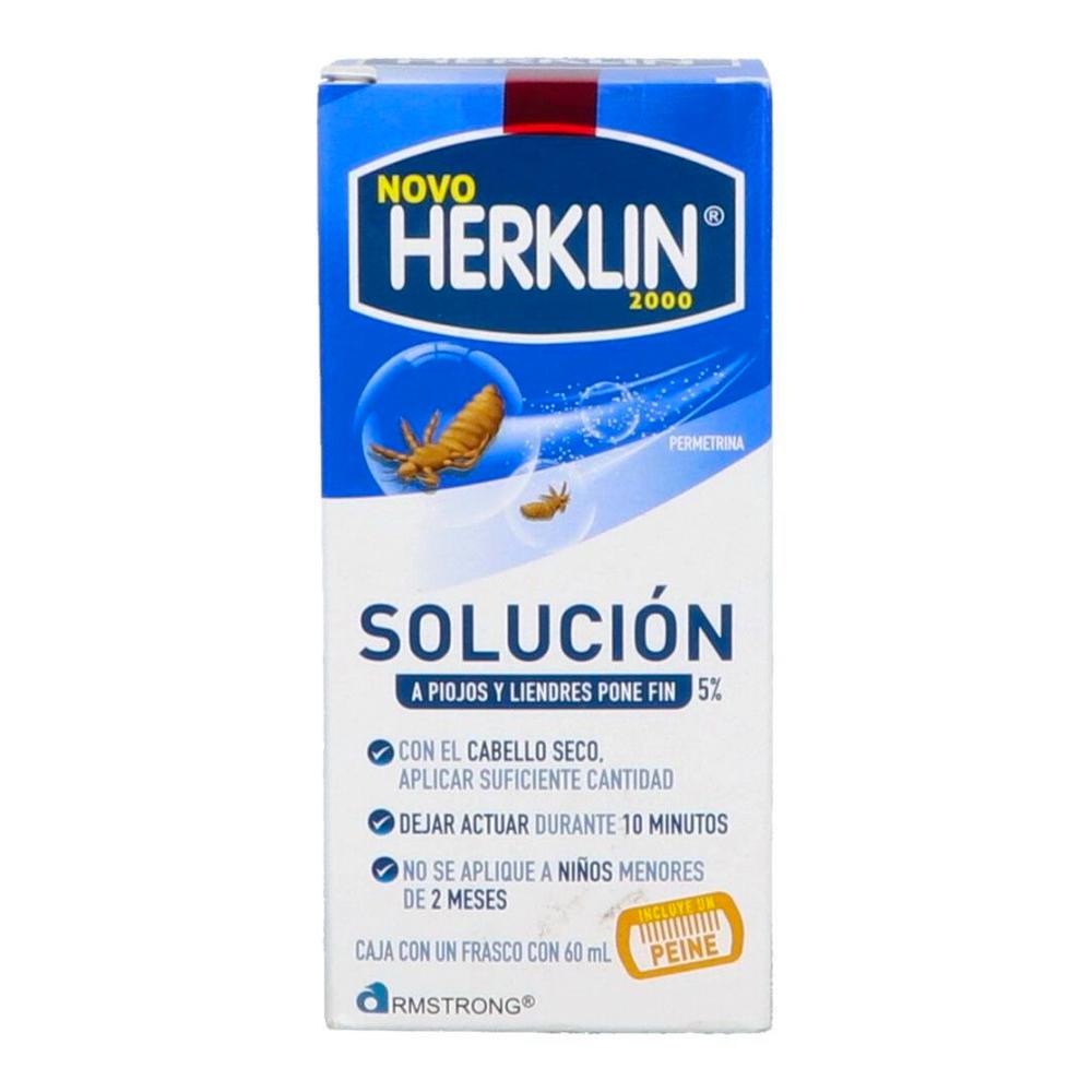 Foto 2 pulgar | Solución Para Piojos Y Liendres Herklin Esencial 60 Ml