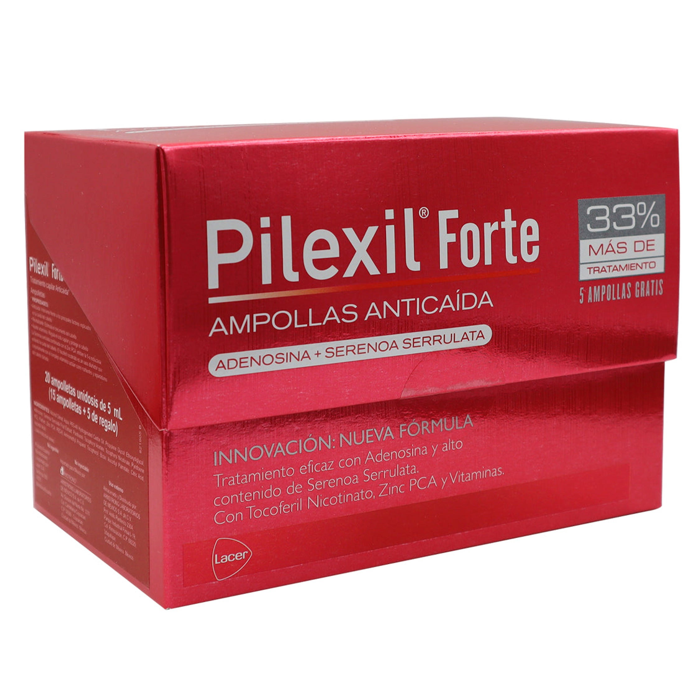 Foto 3 pulgar | Ampolletas Anticaída de Cabello Pilexil Forte 5 Piezas