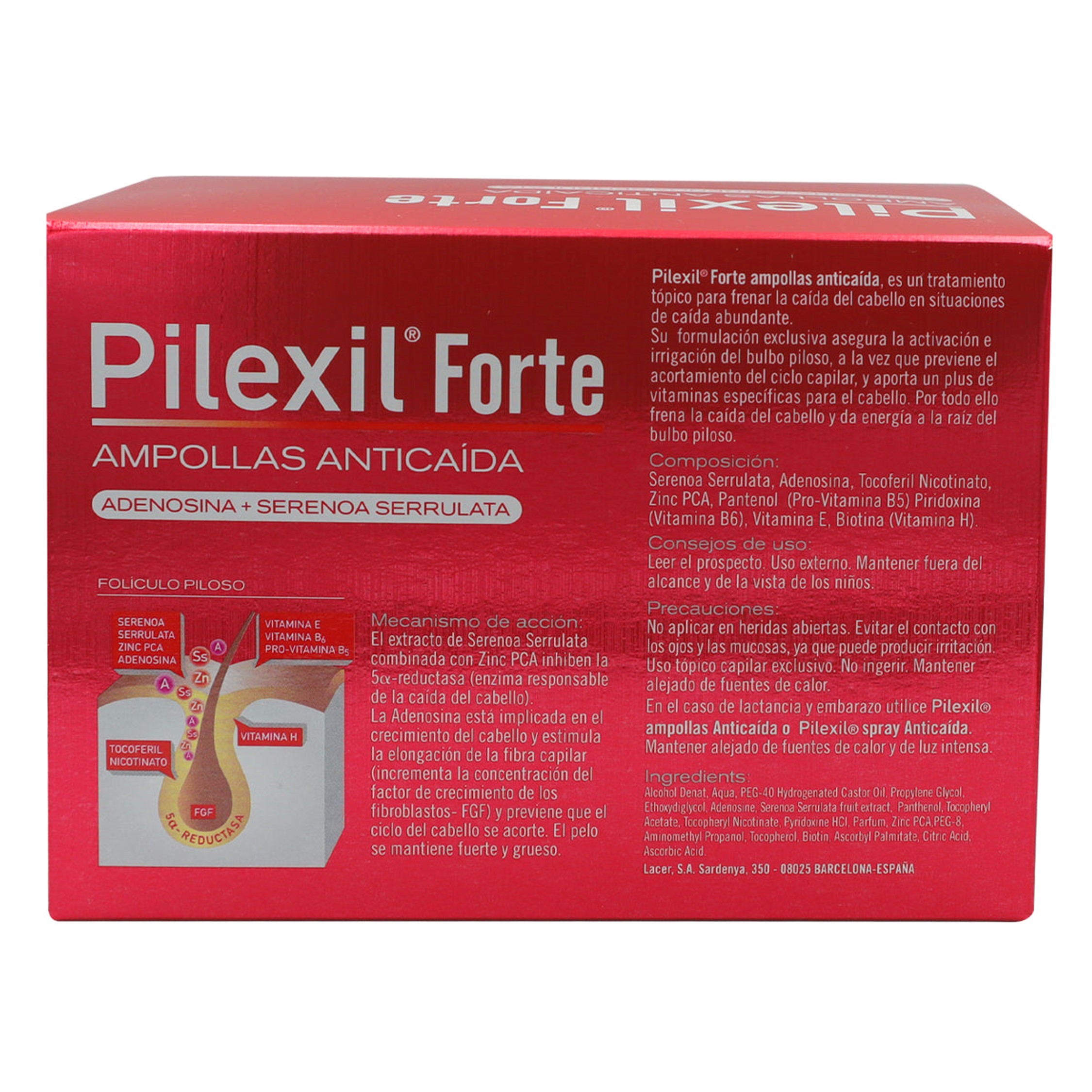 Foto 4 pulgar | Ampolletas Anticaída de Cabello Pilexil Forte 5 Piezas