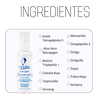 Foto 3 | Loción Capilar en Spray Laguede Prevención de Caída 60 ml