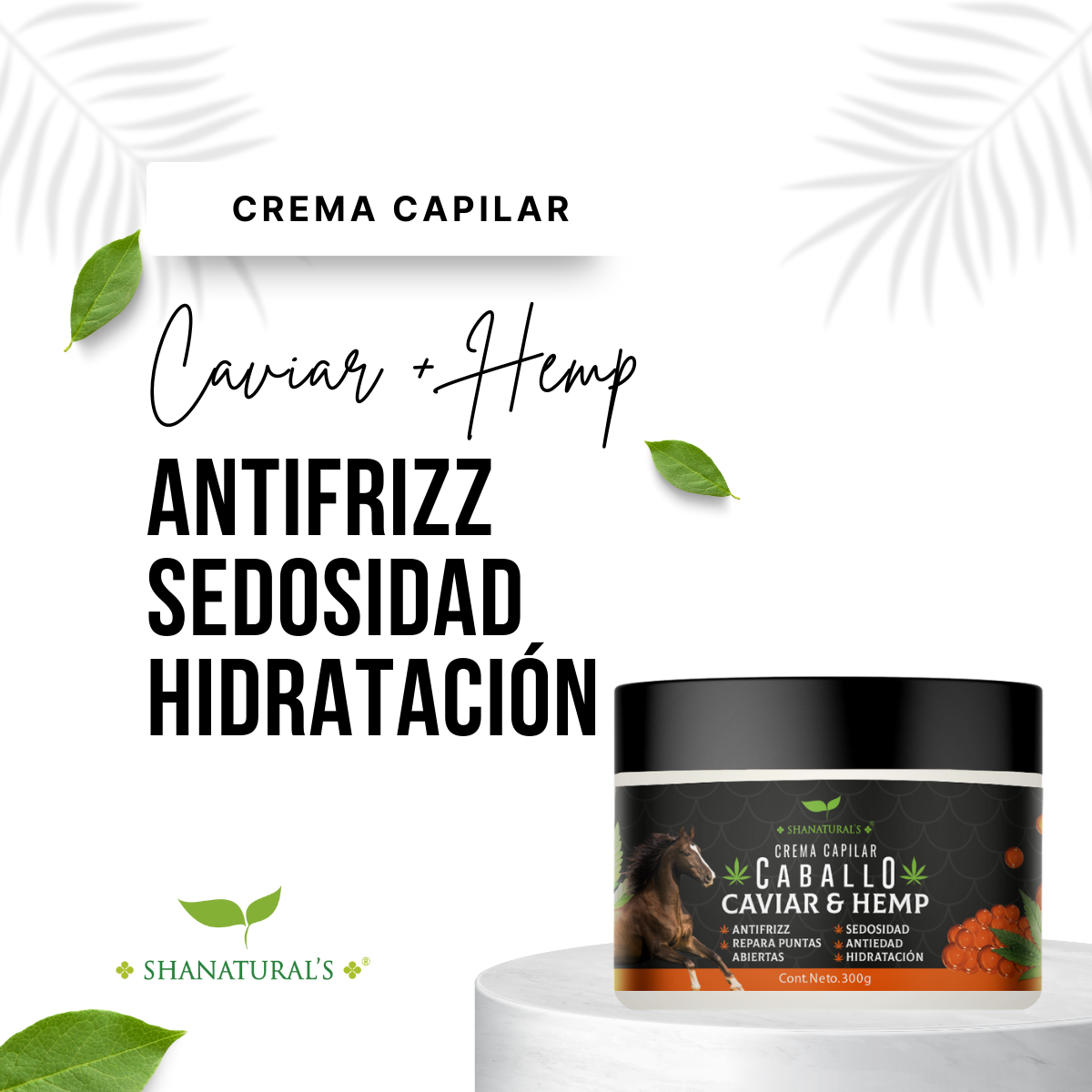 Foto 4 pulgar | Crema Capilar Shanaturals Hemp y Caviar 300 g