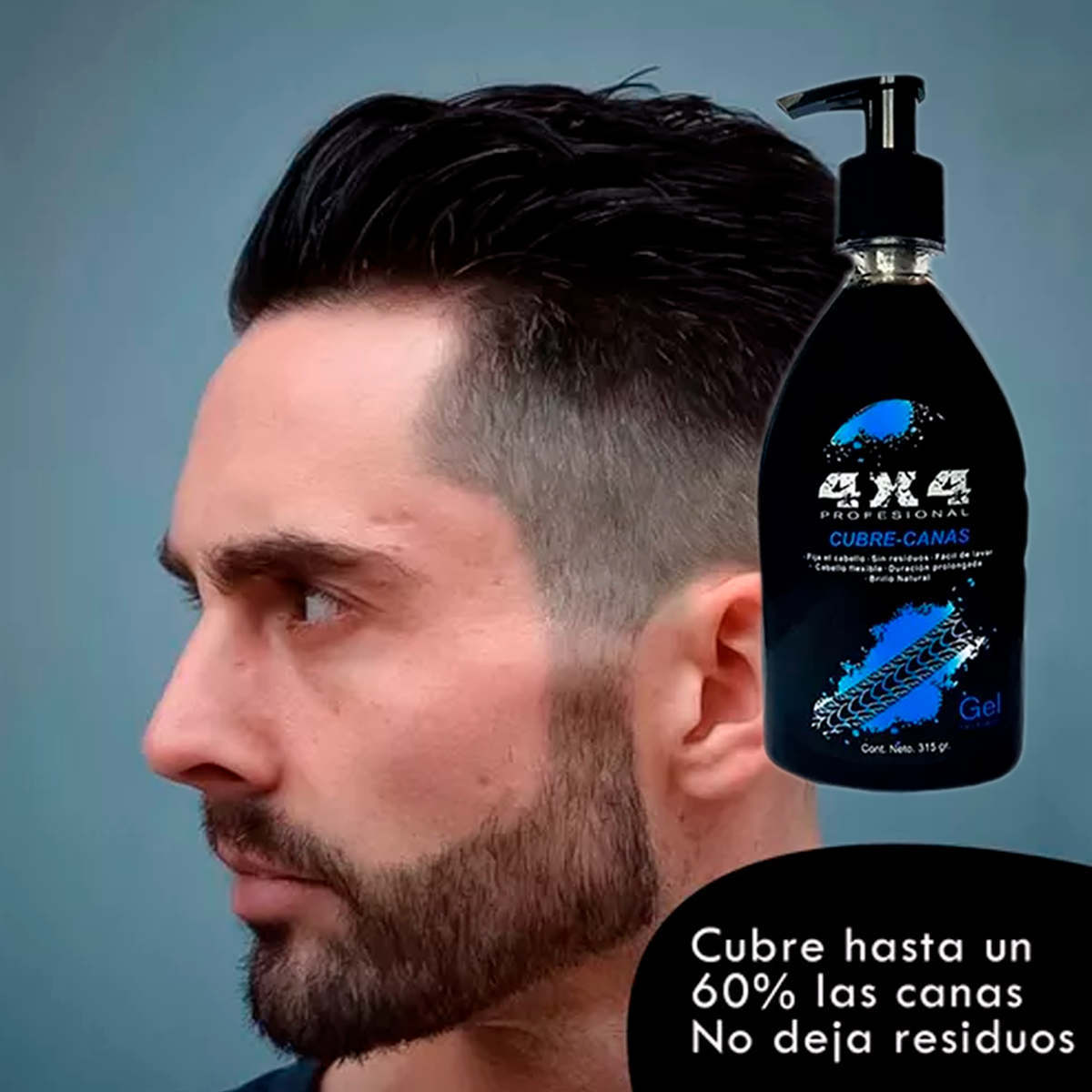 Foto 3 pulgar | Gel 4x4 Cubre Cana Para Cabello Cubre Tapa Obscurece Canas
