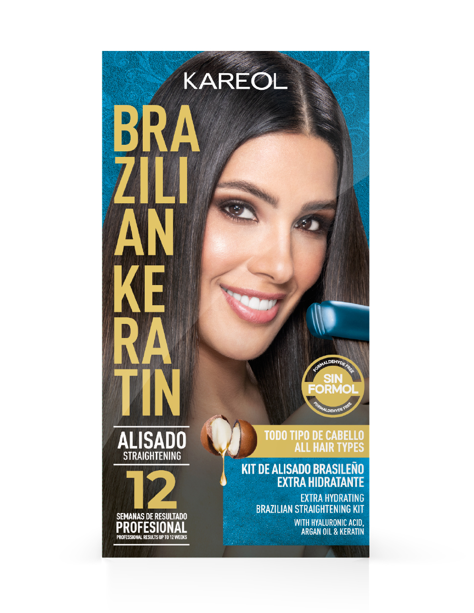 Foto 2 pulgar | Kit De Alisado Kareol Brazilian Keratin Todo Tipo De Cabello Hidratante