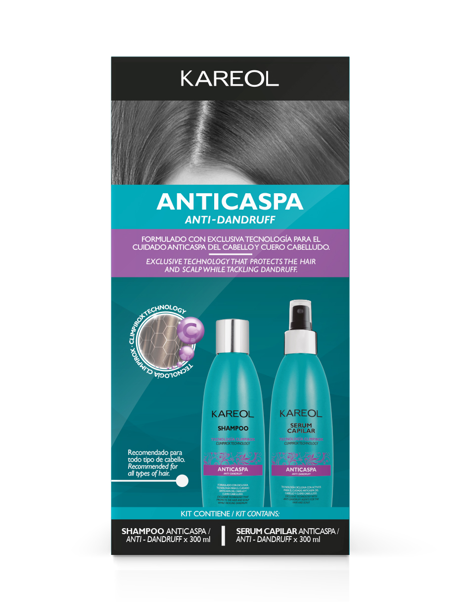 Kit Anticaspa Kareol Shampoo Y Serum