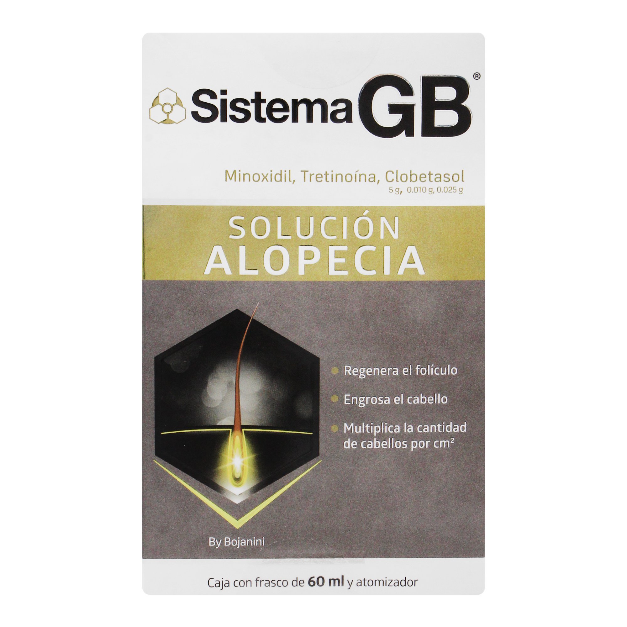 Foto 2 pulgar | Solución Alopecia Sistema GB 60 ml