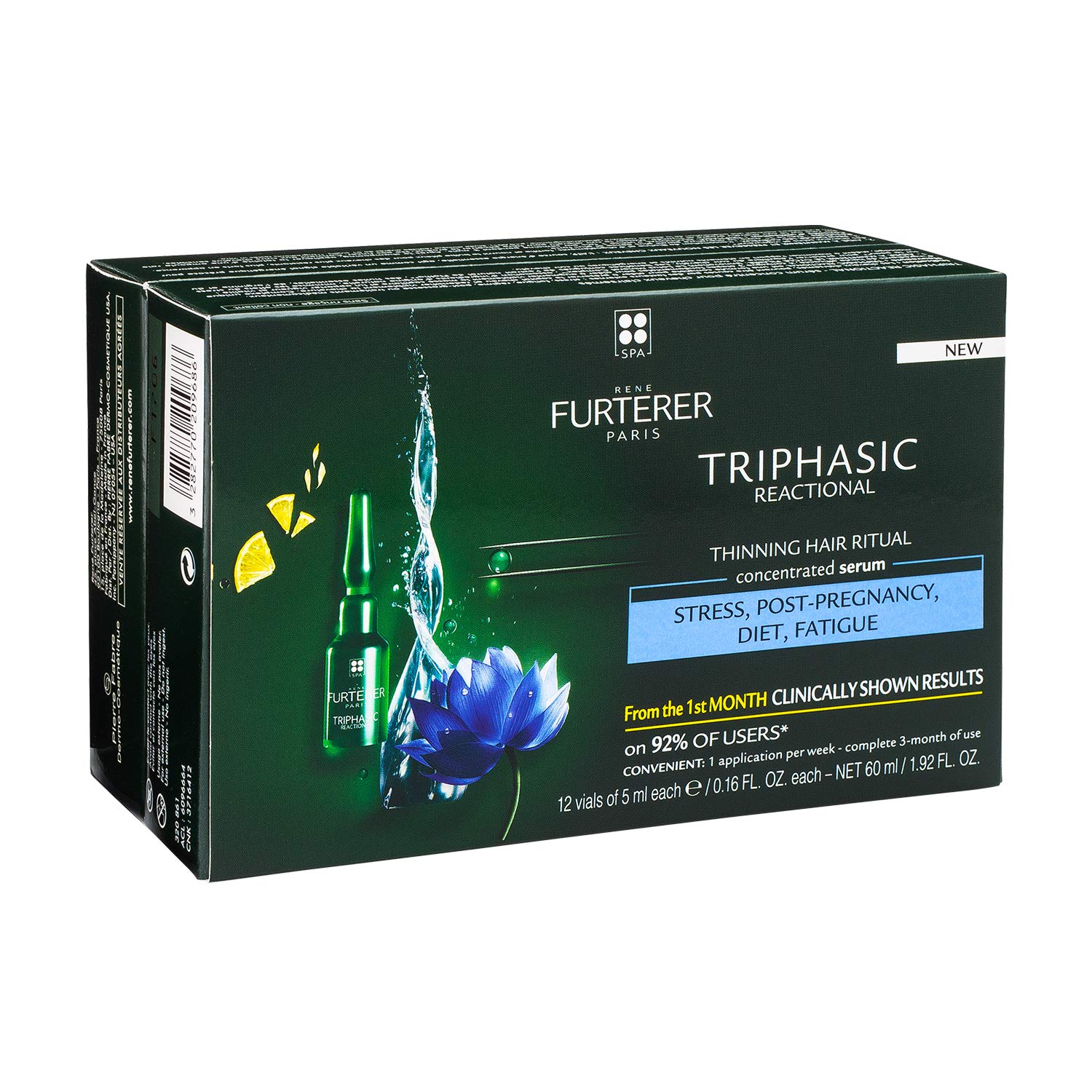 Suero Rene Furterer Triphasic Reactional 12 Unidades Suministro para 3 Meses - Venta Internacional