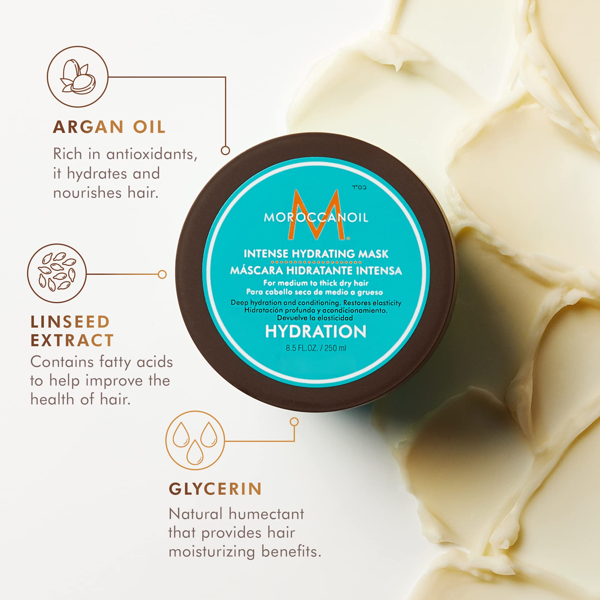 Foto 5 pulgar | Mascarilla Capilar Moroccanoil Hidratación Intensa para Cabello Seco 250 ml - Venta Internacional
