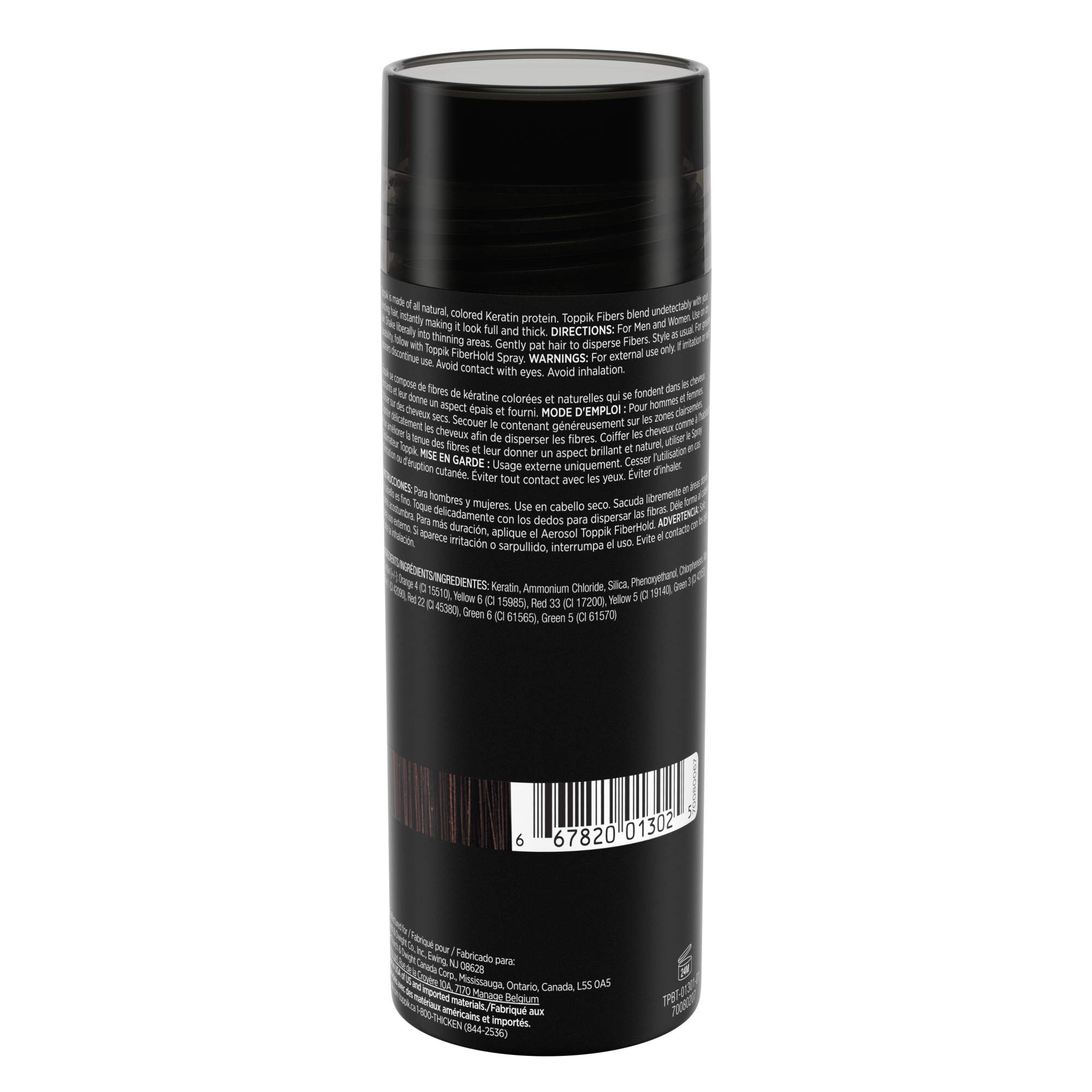 Foto 3 pulgar | Fibras para la Construcción del Cabello Toppik Marrón Oscuro 55 g Unisex - Venta Internacional
