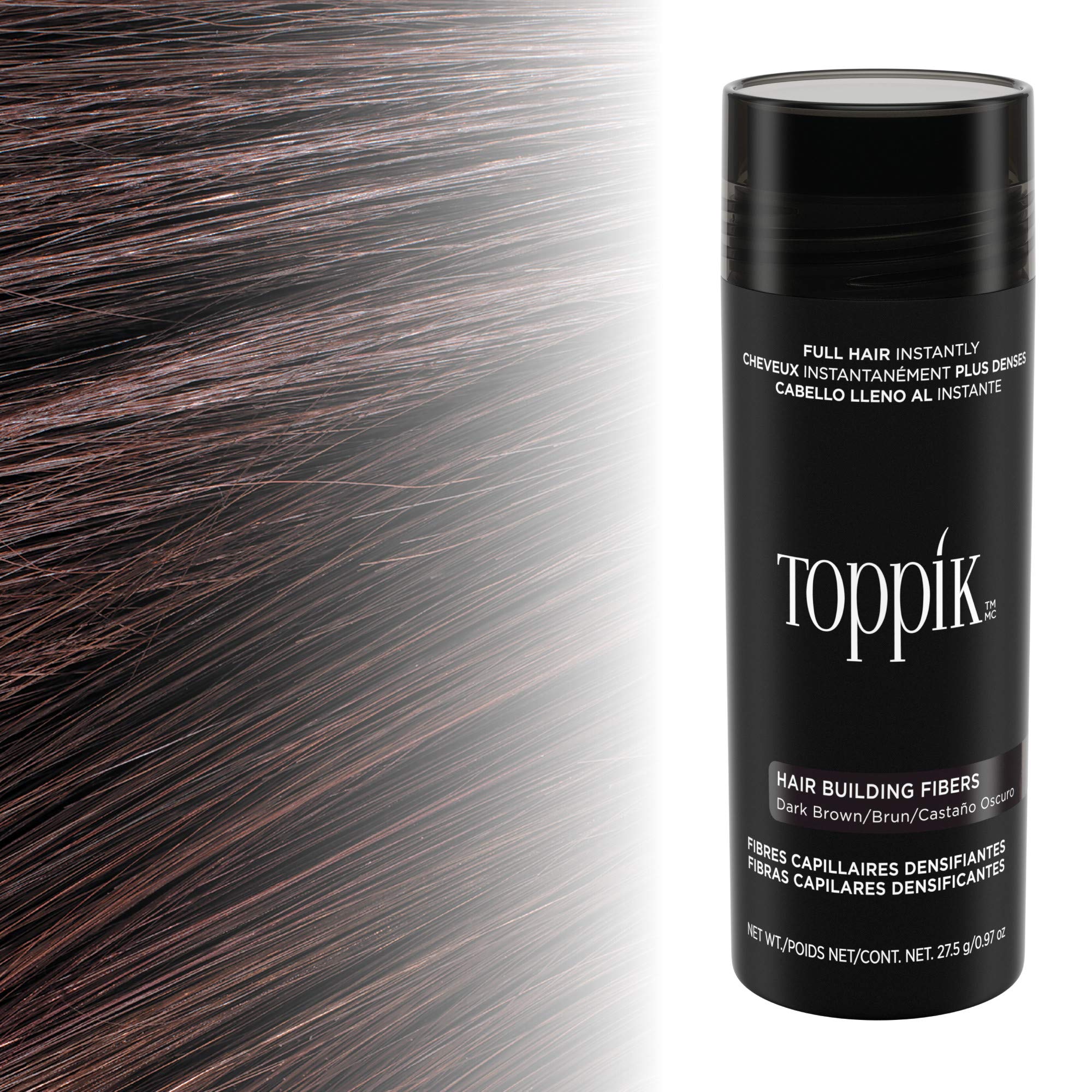 Foto 4 pulgar | Fibras para la Construcción del Cabello Toppik Marrón Oscuro 55 g Unisex - Venta Internacional