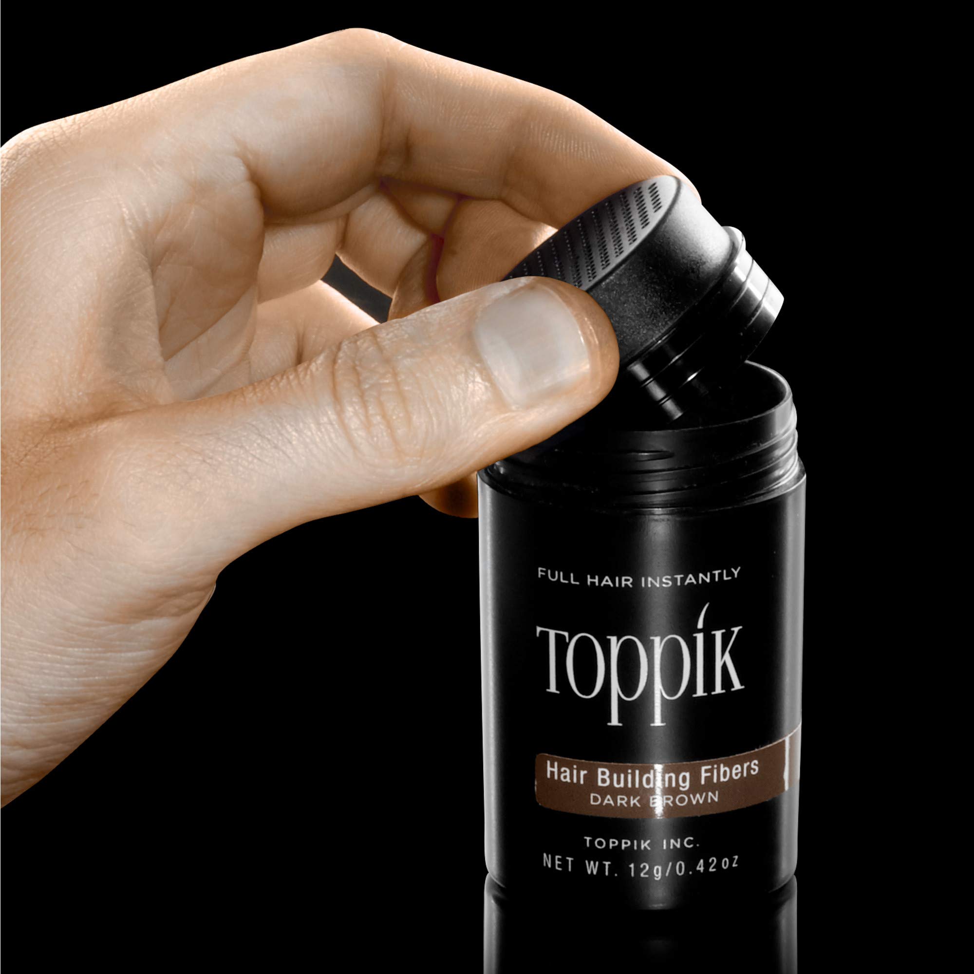 Foto 8 pulgar | Fibras para la Construcción del Cabello Toppik Marrón Oscuro 55 g Unisex - Venta Internacional