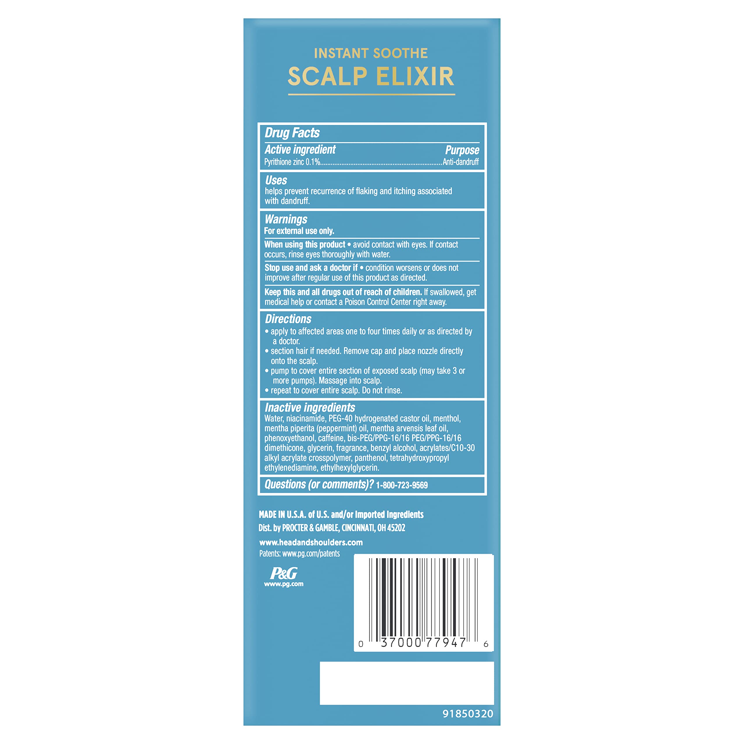 Foto 8 pulgar | Tratamiento Scalp Elixir Para Cabeza Y Hombros, Calmante Instantáneo, 125 Ml - Venta Internacional.