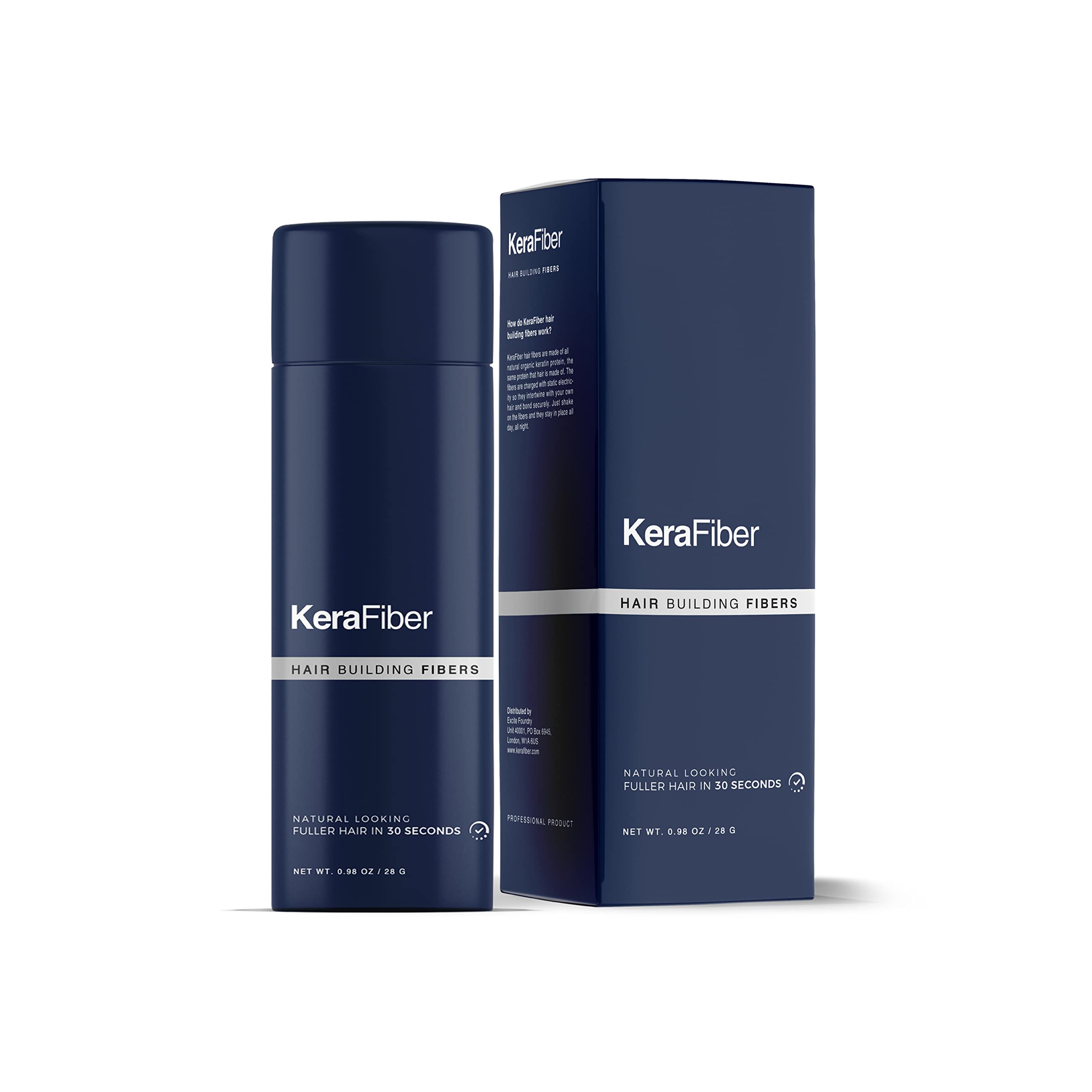 Foto 2 pulgar | Fibras Capilares Kerafiber Natural Keratin Marrón Medio - Venta Internacional