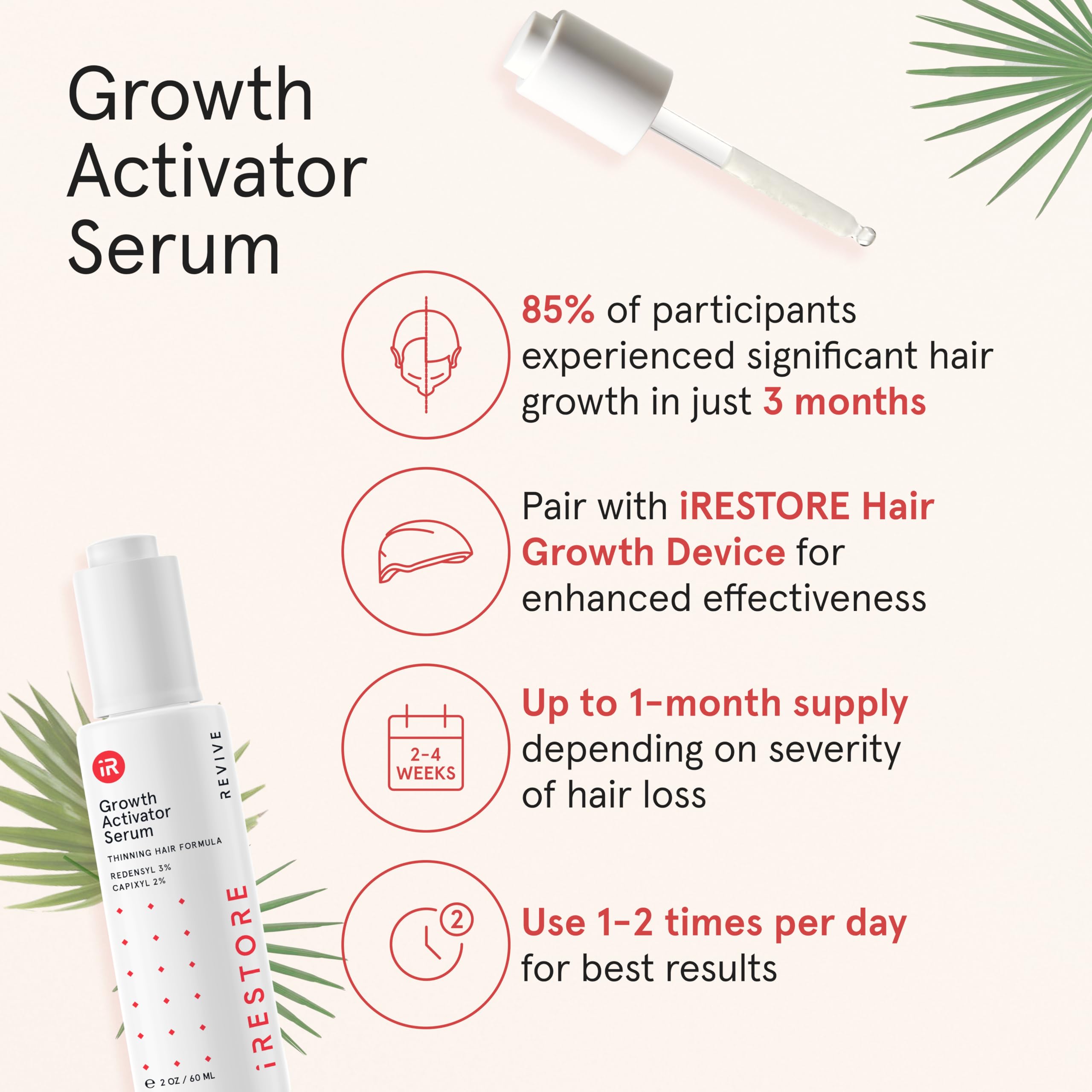 Foto 8 pulgar | Sérum Para El Crecimiento Del Cabello Irestore Scalp Serum 60 Ml (paquete De 3) - Venta Internacional.