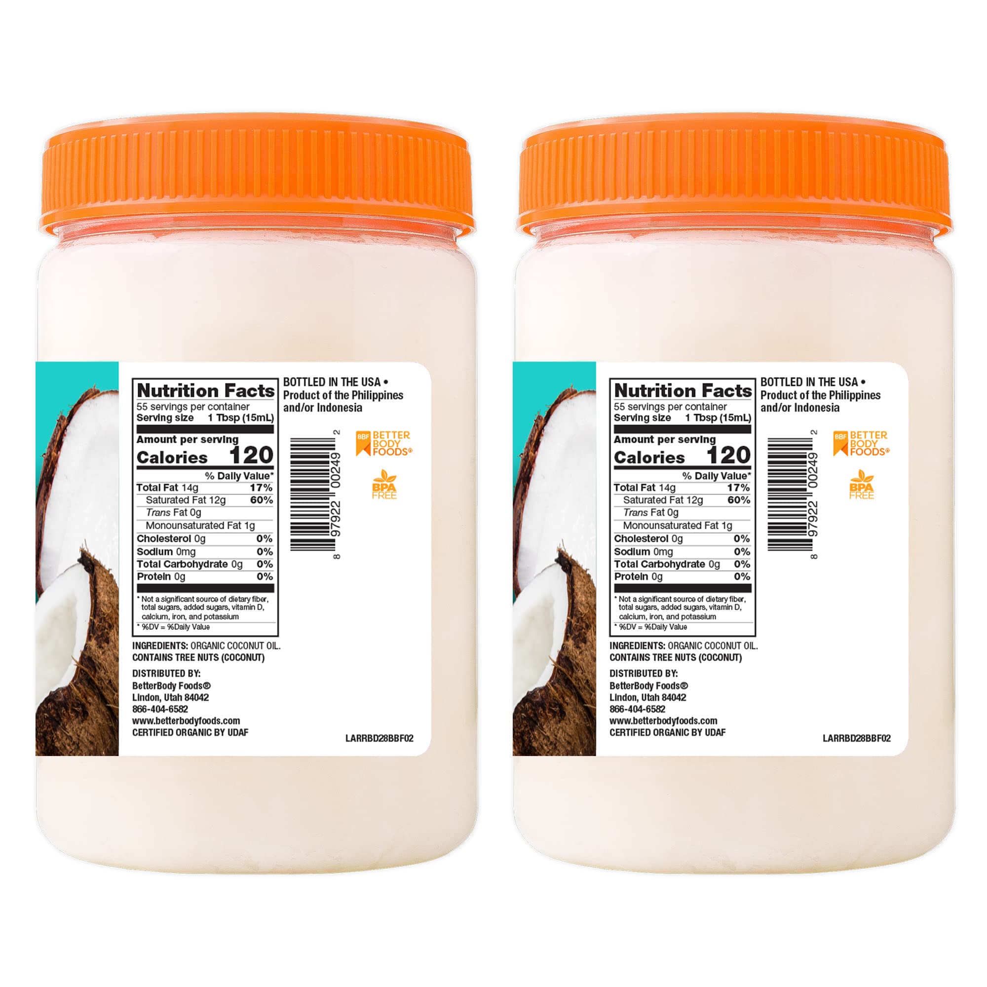 Foto 7 | Aceite De Coco Betterbody Foods Organic 828 Ml Para Cocinar Y Cuidar La Piel - Venta Internacional.