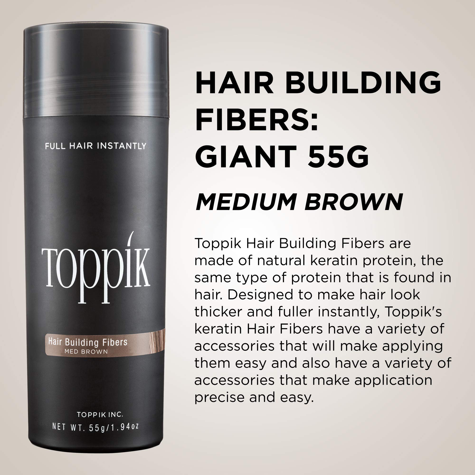 Foto 7 pulgar | Hair Building Fibers Toppik Medium Brown 55 G para Hombres Y Mujeres - Venta Internacional