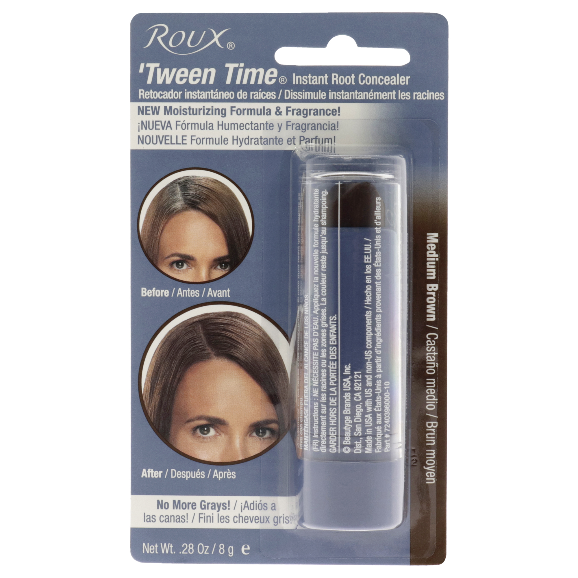 Foto 2 pulgar | Barra De Retoque Para Color De Cabello Roux Tween Time Medium Brown - Venta Internacional.