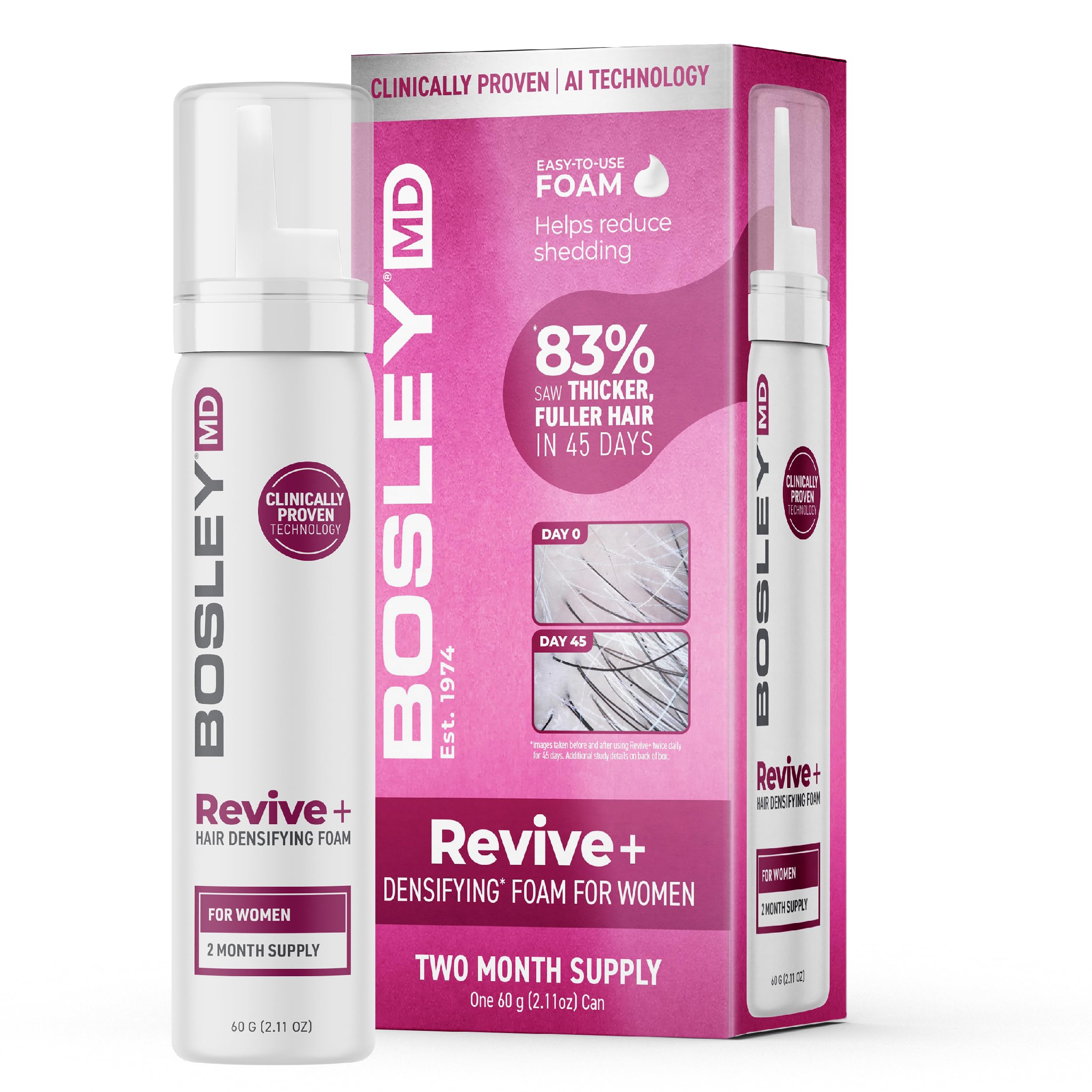 Foto 2 pulgar | Espuma De Tratamiento Densificante Para Cabello Bosleymd Revive+ Para Mujer - Venta Internacional.