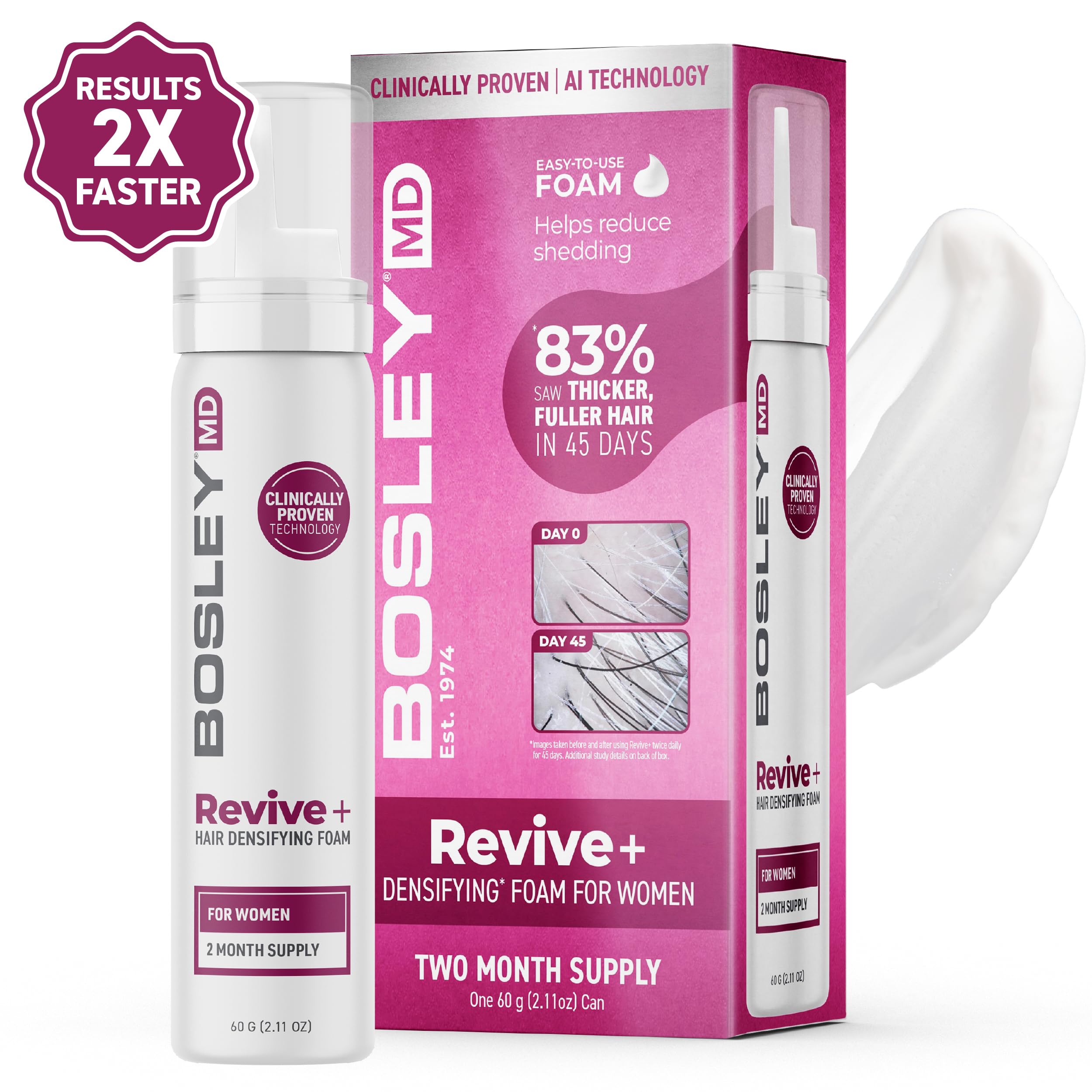 Foto 3 pulgar | Espuma De Tratamiento Densificante Para Cabello Bosleymd Revive+ Para Mujer - Venta Internacional.