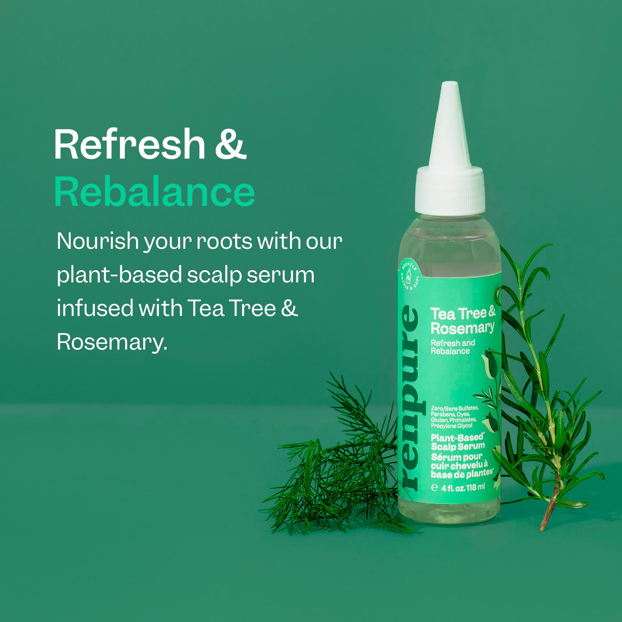 Foto 3 pulgar | Sérum Para Cuero Cabelludo Renpure Tea Tree & Rosemary 120 Ml Para Cabello Graso - Venta Internacional.
