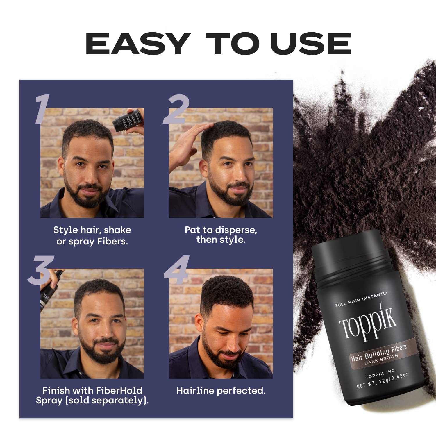 Foto 6 pulgar | Fibras Para El Cabello Toppik Brown Claro 12 G - Venta Internacional.