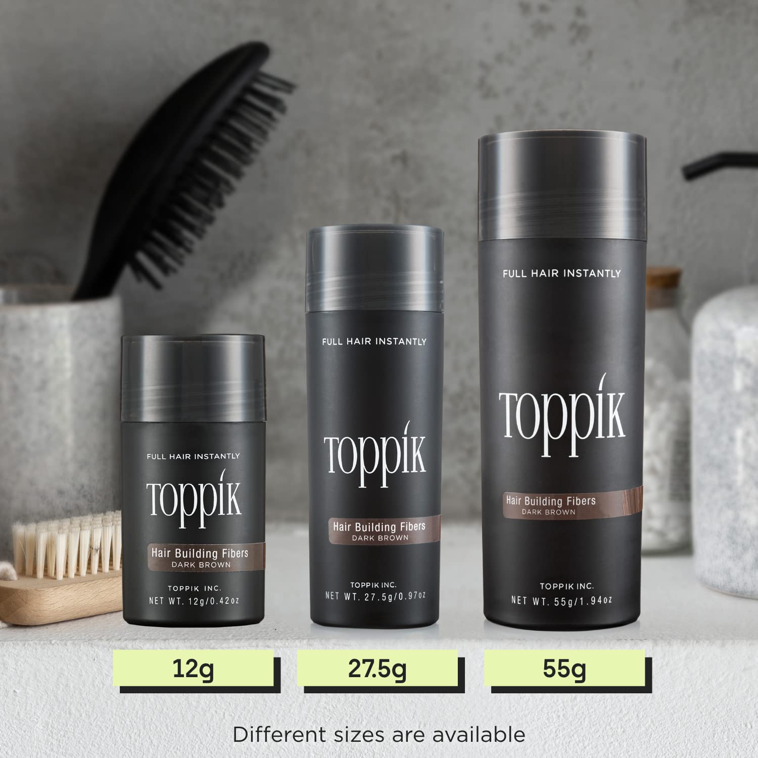 Foto 8 pulgar | Fibras Para El Cabello Toppik Brown Claro 12 G - Venta Internacional.