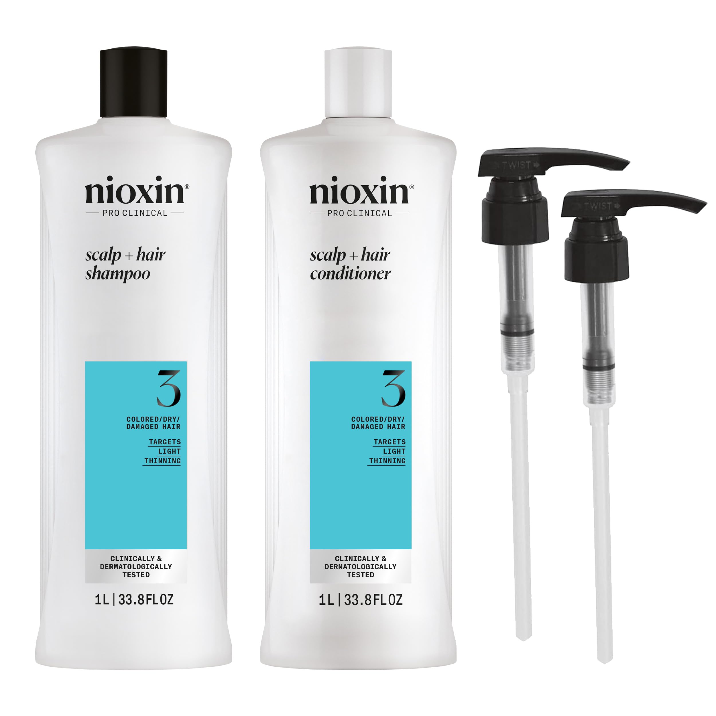 Champú Y Acondicionador Nioxin System 3 1l Para Cabello Teñido - Venta Internacional.