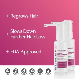 Foto 2 | Tratamiento Para El Crecimiento Del Cabello Bosleymd Minoxidil Para Mujer, 60 Ml, 2 - Venta Internacional.
