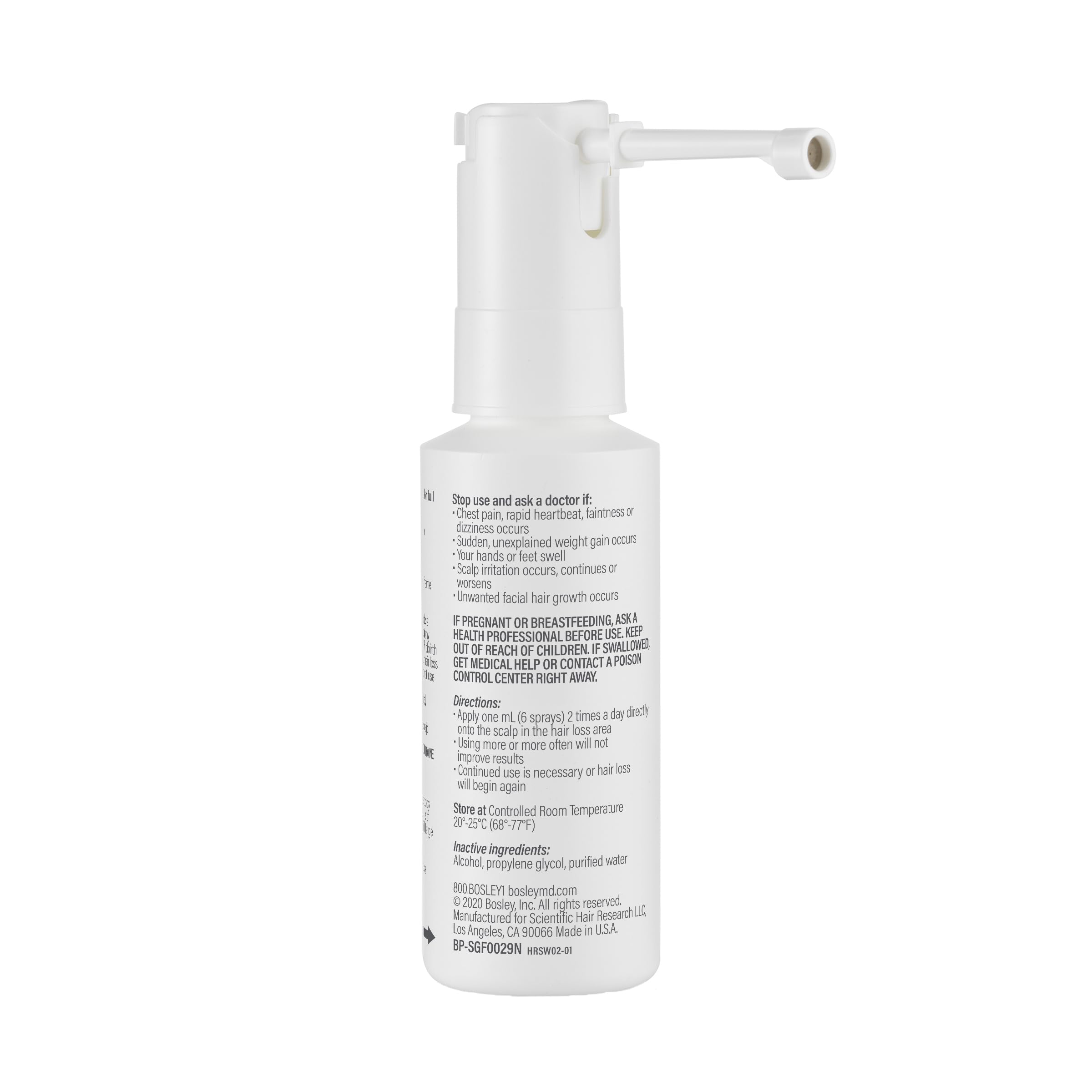 Foto 7 pulgar | Tratamiento Para El Crecimiento Del Cabello Bosleymd Minoxidil Para Mujer, 60 Ml, 2 - Venta Internacional.