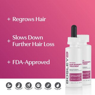 Foto 2 | Tratamiento Para El Crecimiento Del Cabello Bosleymd Regular Strength, 60 Ml X 2 - Venta Internacional.