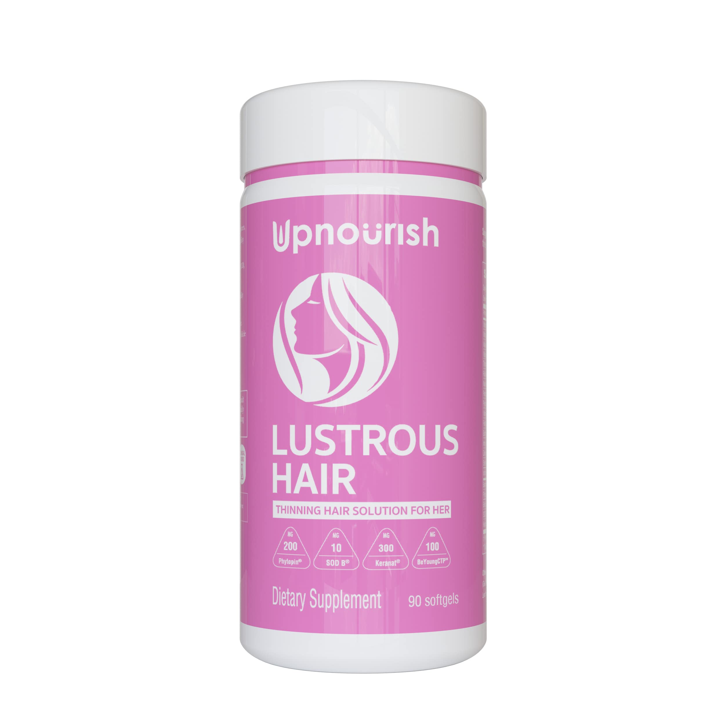 Foto 2 pulgar | Vitaminas Upnourish Para El Crecimiento Del Cabello Para Mujeres Con Keranat 90 Unidades - Venta Internacional.