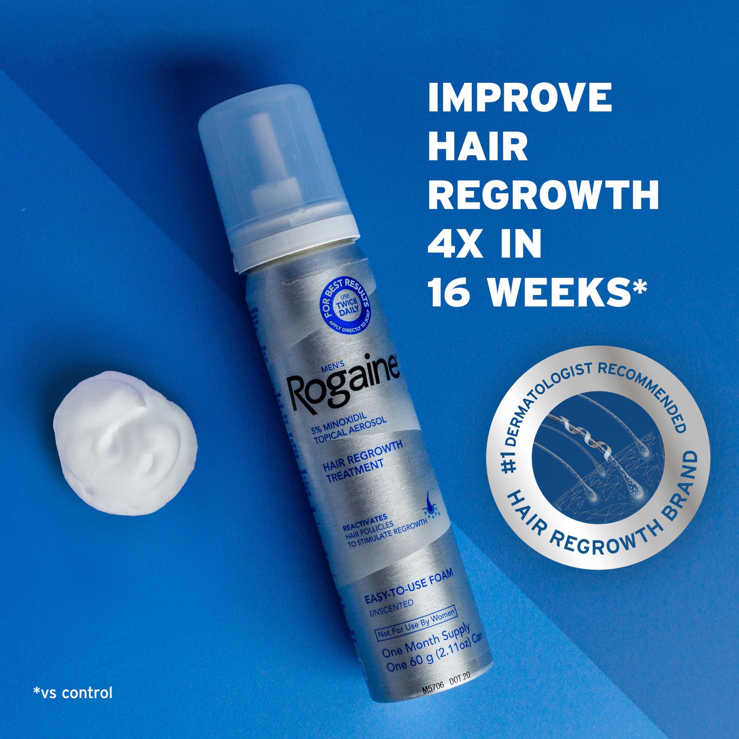 Foto 3 pulgar | Espuma De Tratamiento Para El Crecimiento Del Cabello Rogaine 5% Minoxidil Men - Venta Internacional.