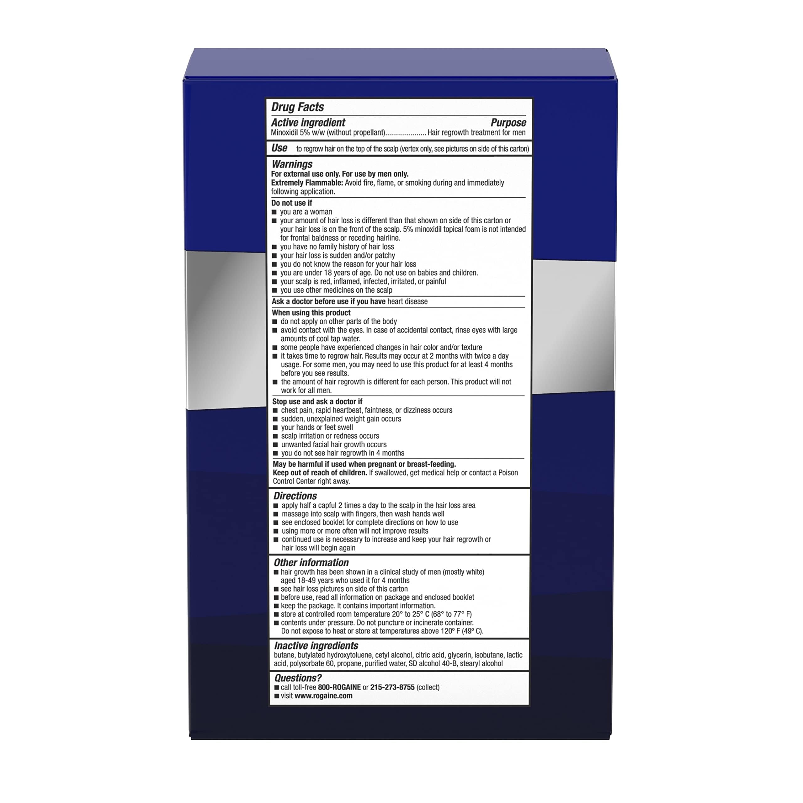 Foto 7 | Espuma De Tratamiento Para El Crecimiento Del Cabello Rogaine 5% Minoxidil Men - Venta Internacional.