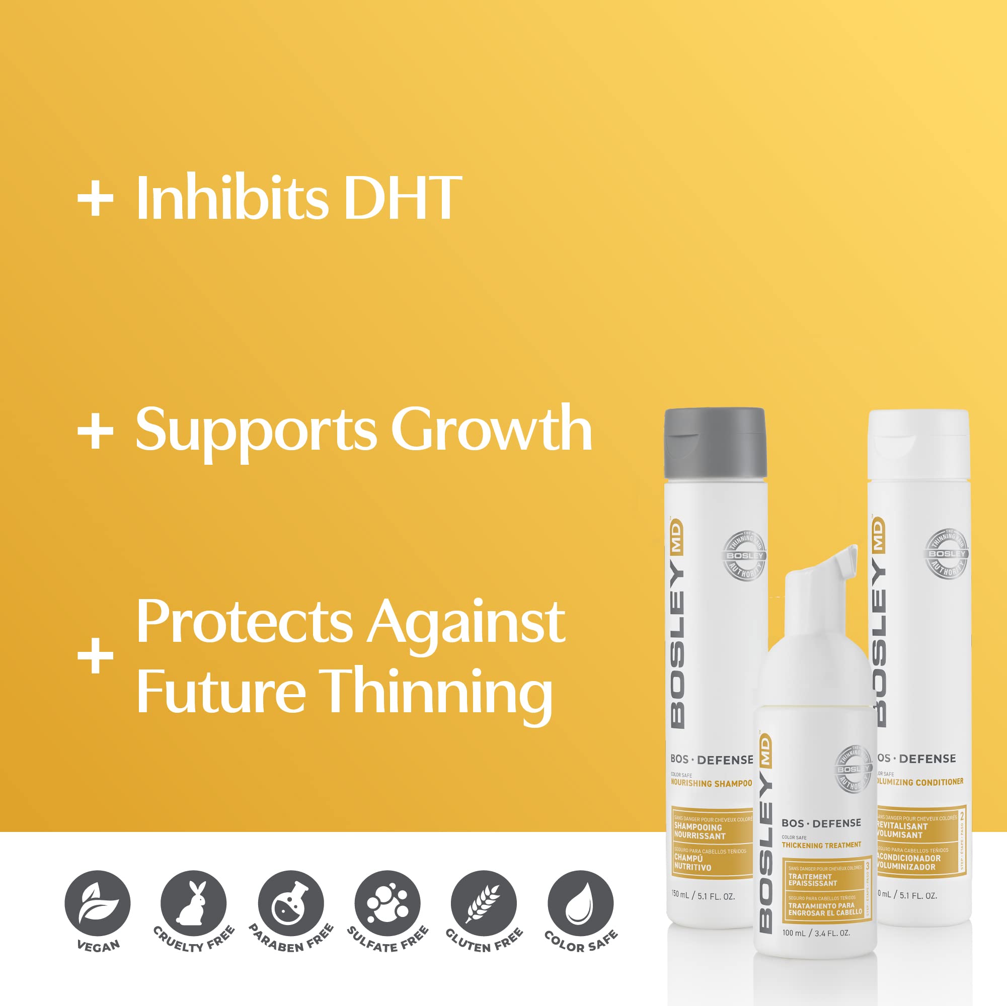 Foto 3 pulgar | Kit De Prevención De Adelgazamiento Del Cabello Bosleymd Bosdefense 30 Días - Venta Internacional.