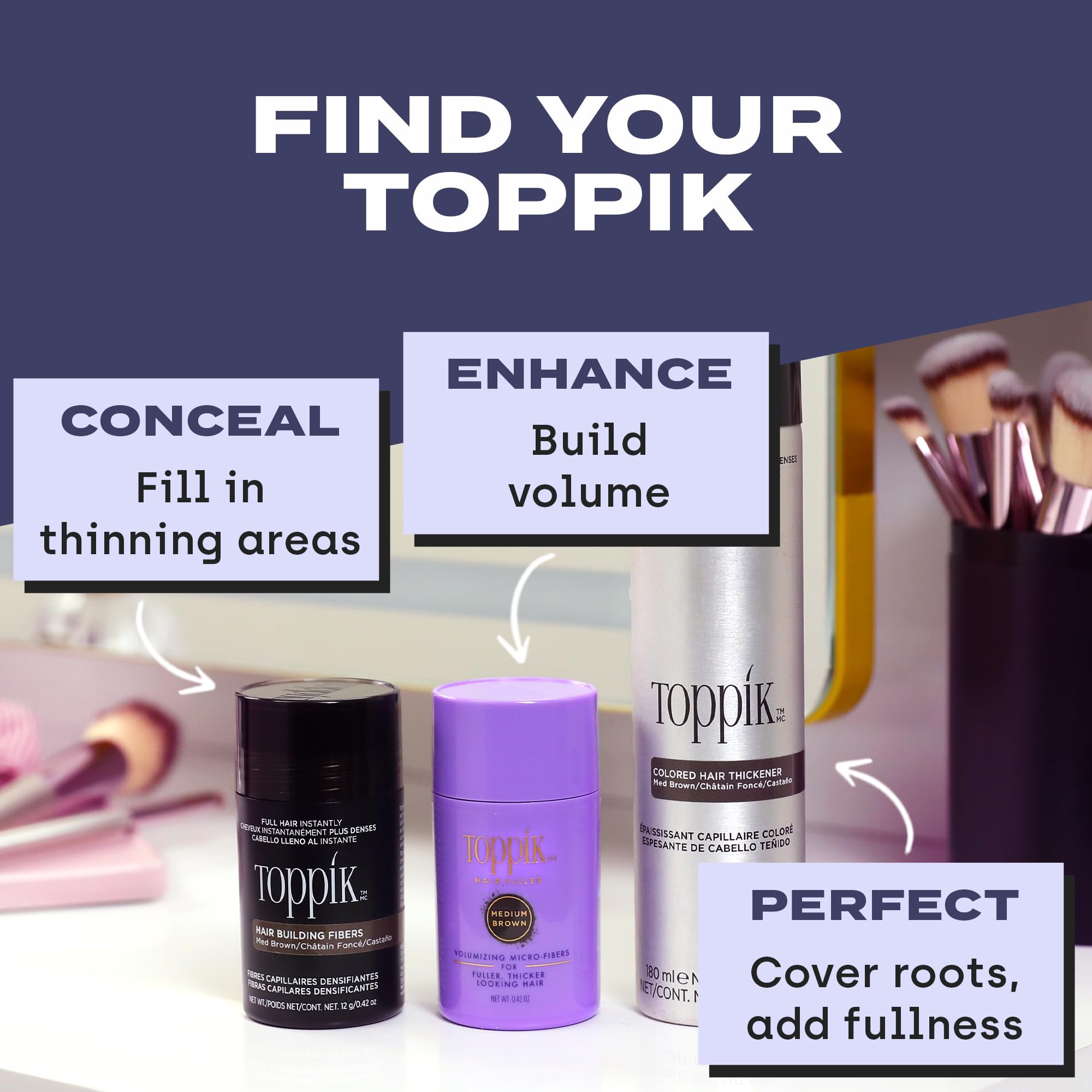 Foto 8 pulgar | Espray Espesante Para Cabello Toppik De Color Marrón Claro, 150 Ml - Venta Internacional.