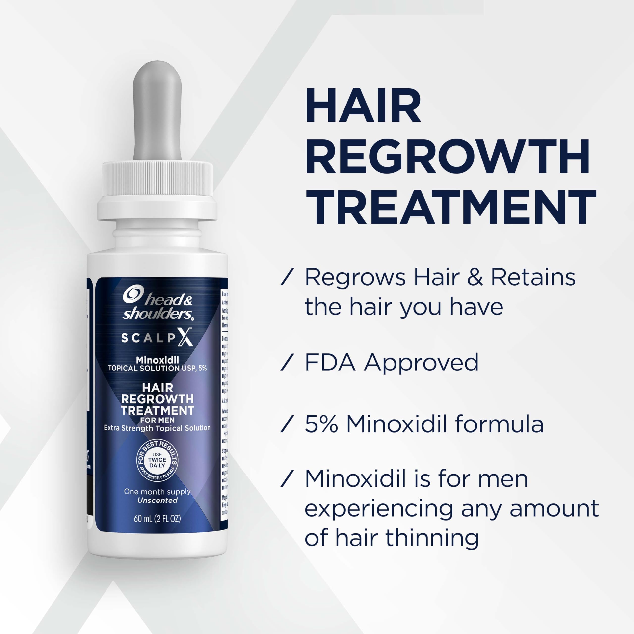 Foto 3 pulgar | Tratamiento Para El Crecimiento Del Cabello, Cabeza Y Hombros, Cuero Cabelludo X 5% De Minoxidil - Venta Internacional.