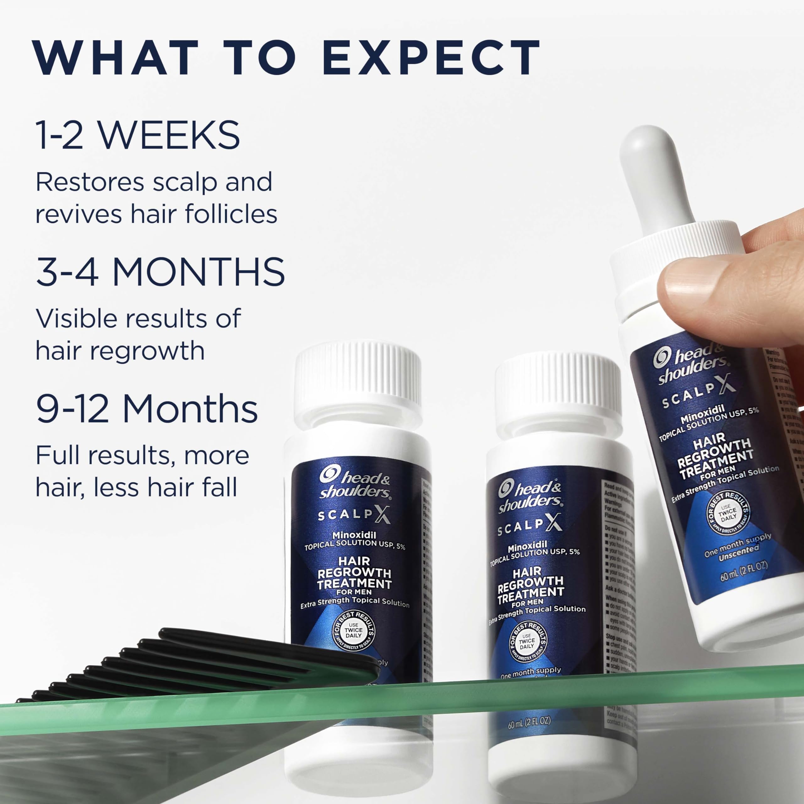 Foto 6 pulgar | Tratamiento Para El Crecimiento Del Cabello, Cabeza Y Hombros, Cuero Cabelludo X 5% De Minoxidil - Venta Internacional.