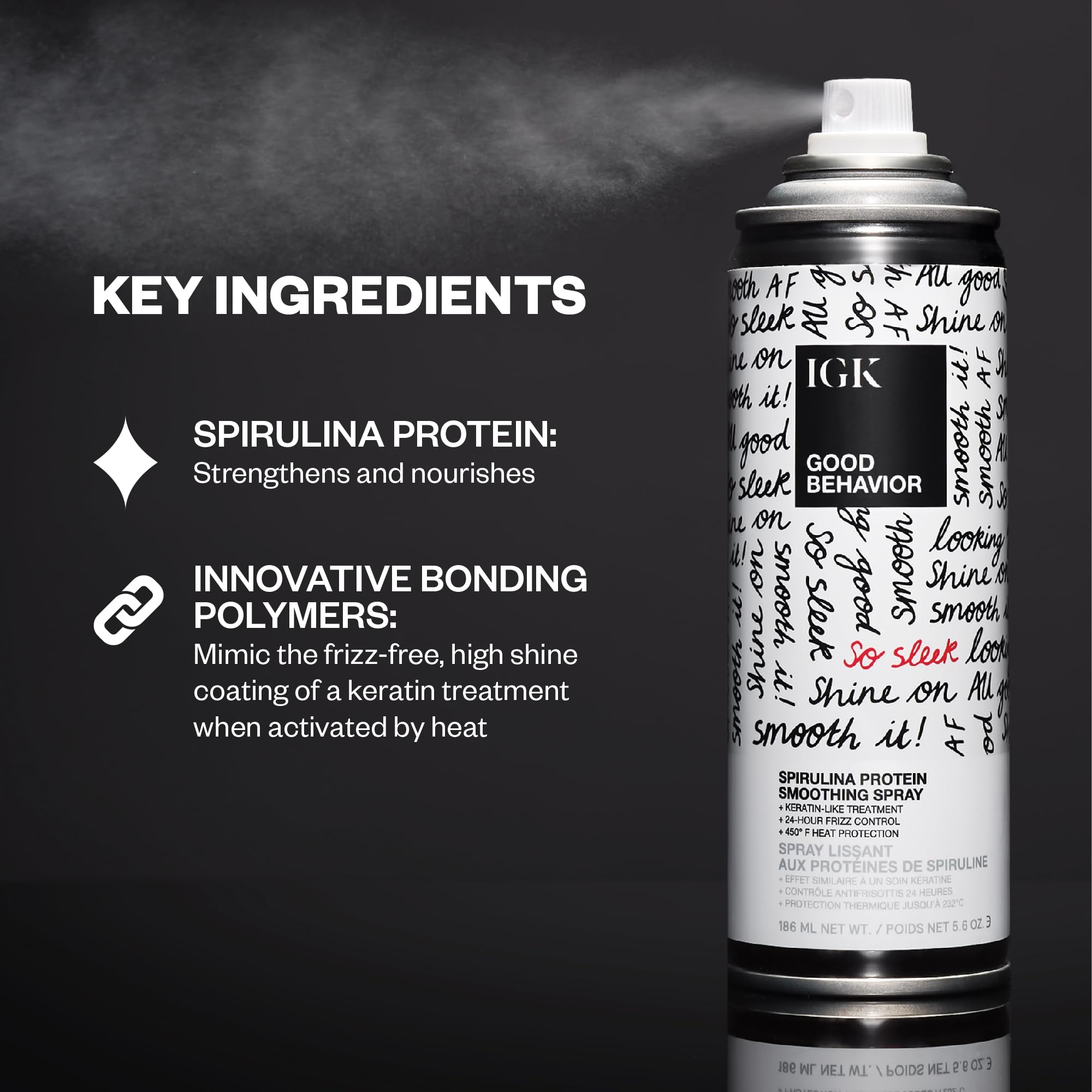 Foto 4 pulgar | Spray Suavizante De Proteína De Espirulina Igk Good Behavior 165 Ml - Venta Internacional.