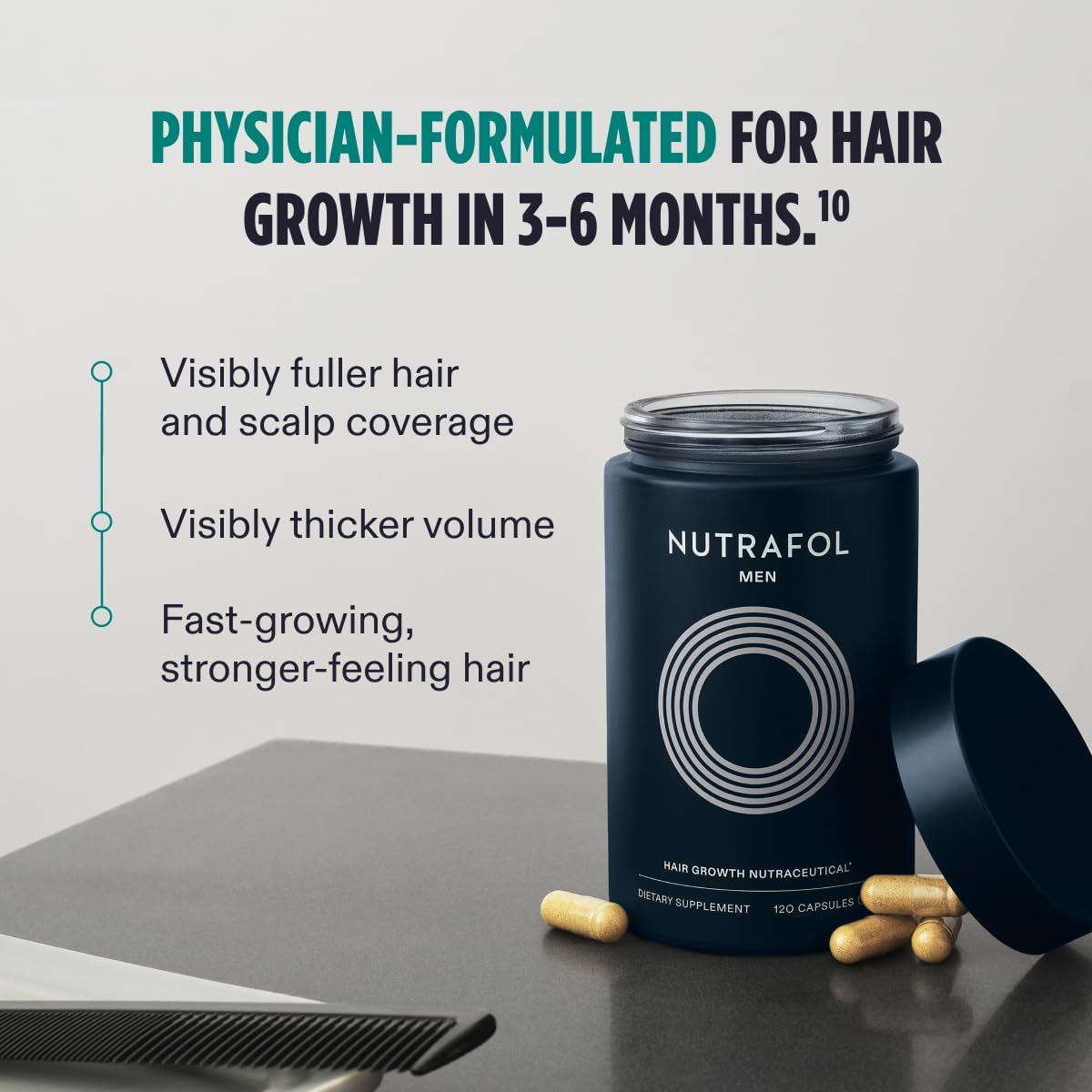 Foto 2 | Suplementos Para El Crecimiento Del Cabello Nutrafol Men, Suministro De 1 Mes - Venta Internacional.