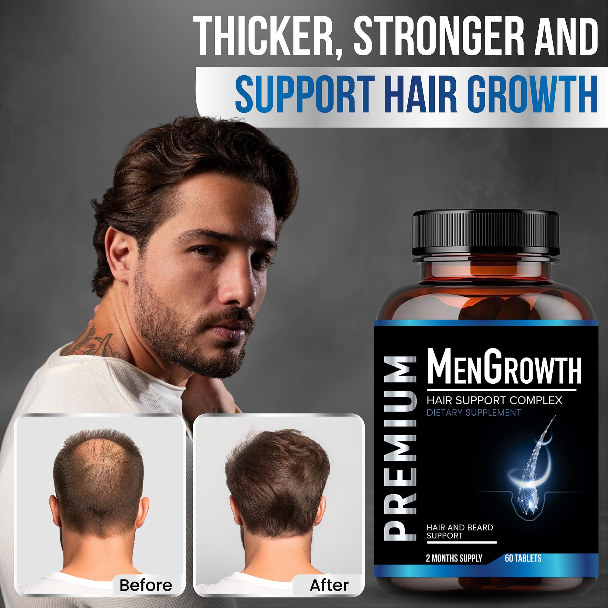 Foto 3 pulgar | Suplemento Para El Crecimiento Del Cabello Nutrapro Para Hombres Con Bloqueador De Dht - Venta Internacional.