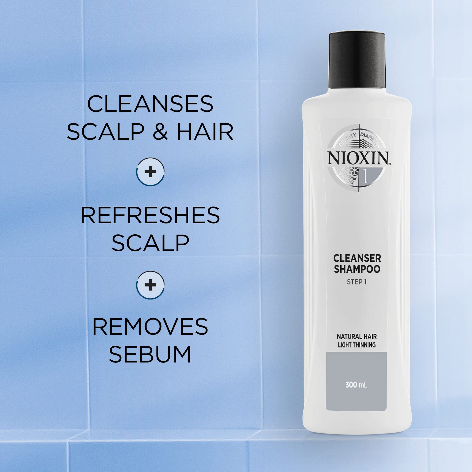 Foto 2 | Shampoo Nioxin System 1, Limpiador Para Cabello Natural, 1 Litro - Venta Internacional.