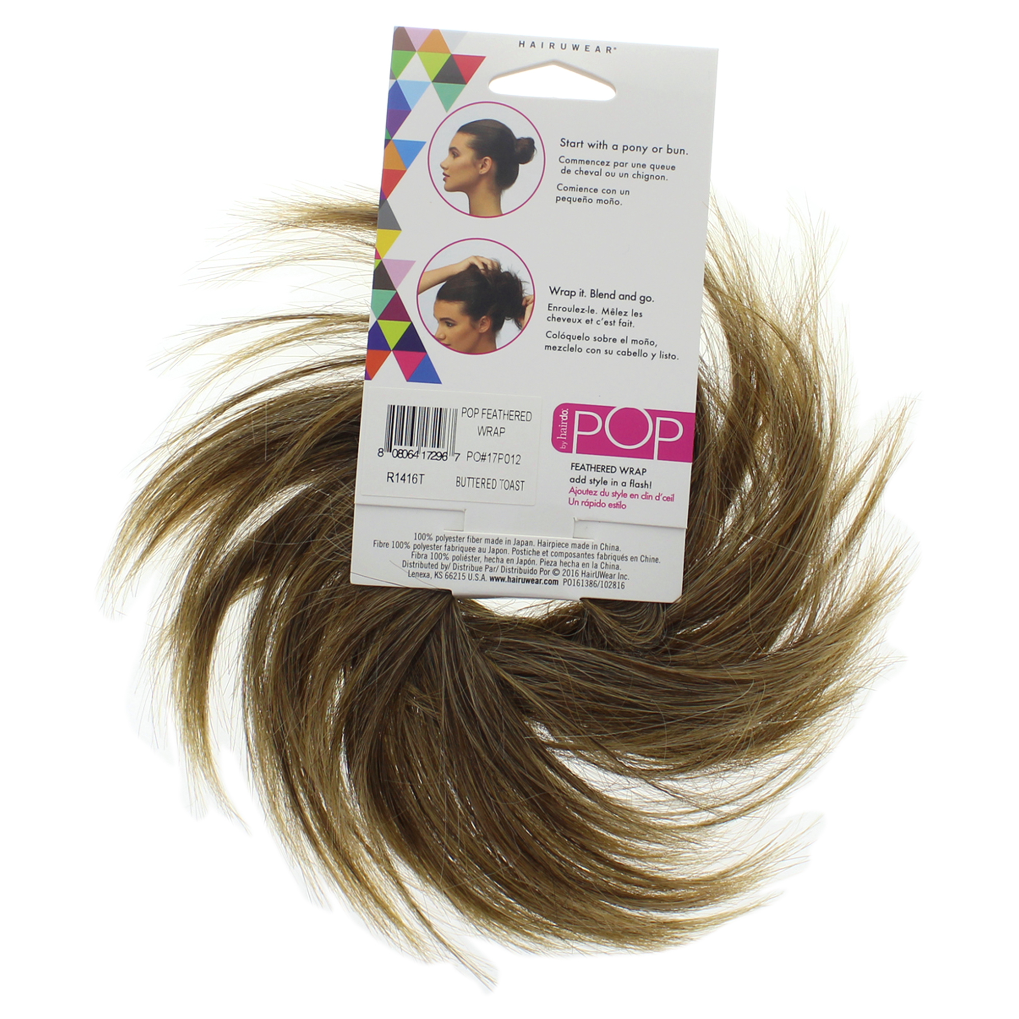 Foto 3 pulgar | Hair Wrap Hairdo Pop Feather Wrap R1416t Tostado Con Mantequilla - Venta Internacional.