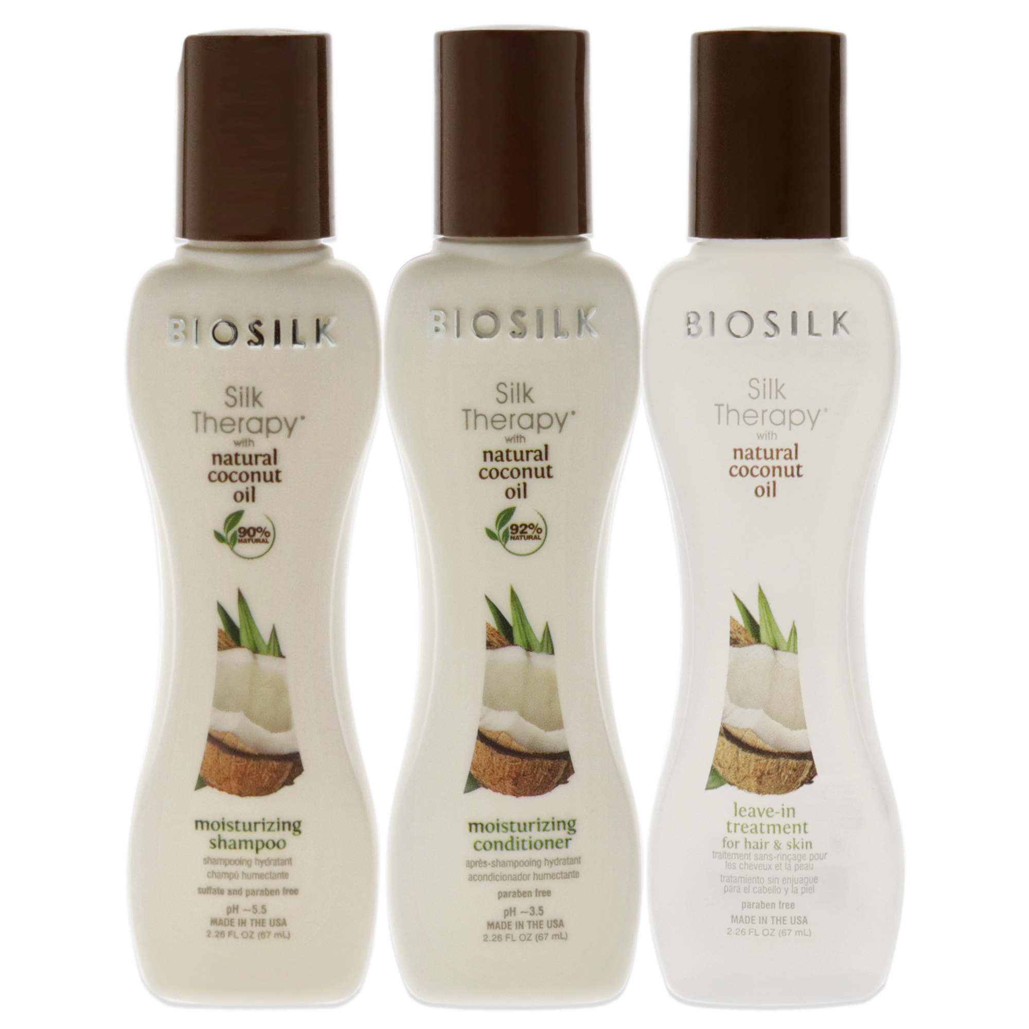 Foto 3 pulgar | Set Biosilk Silk Therapy Con Aceite De Coco Natural, 3 Unidades - Venta Internacional.