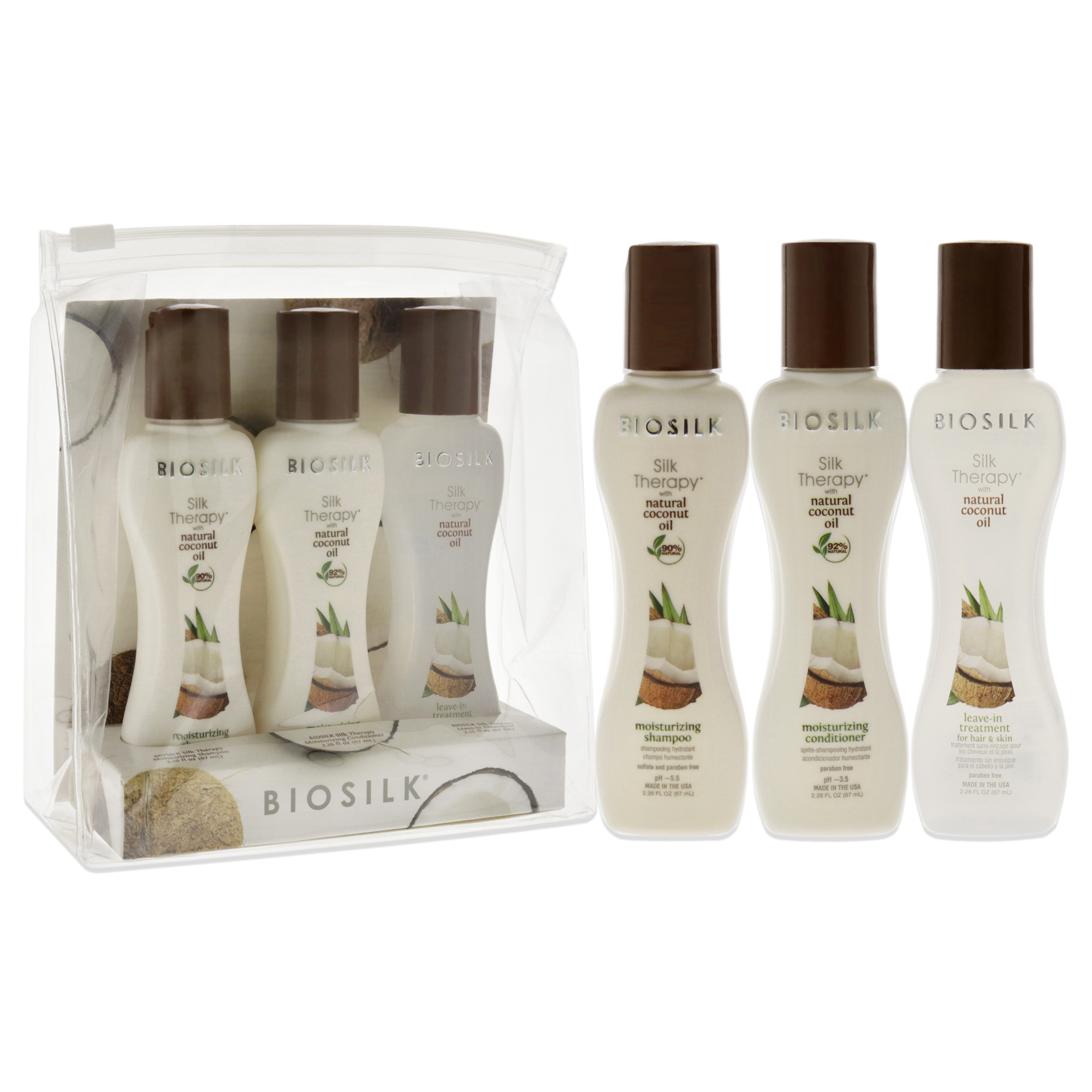 Foto 4 pulgar | Set Biosilk Silk Therapy Con Aceite De Coco Natural, 3 Unidades - Venta Internacional.