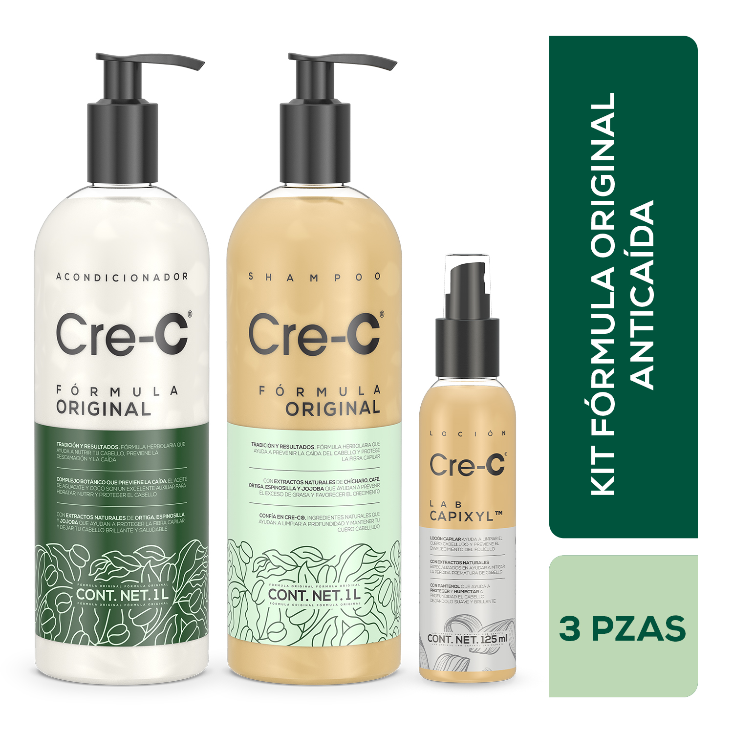 Set Shampoo Acondicionador Formula Original Y Loción Capilar Capixyl