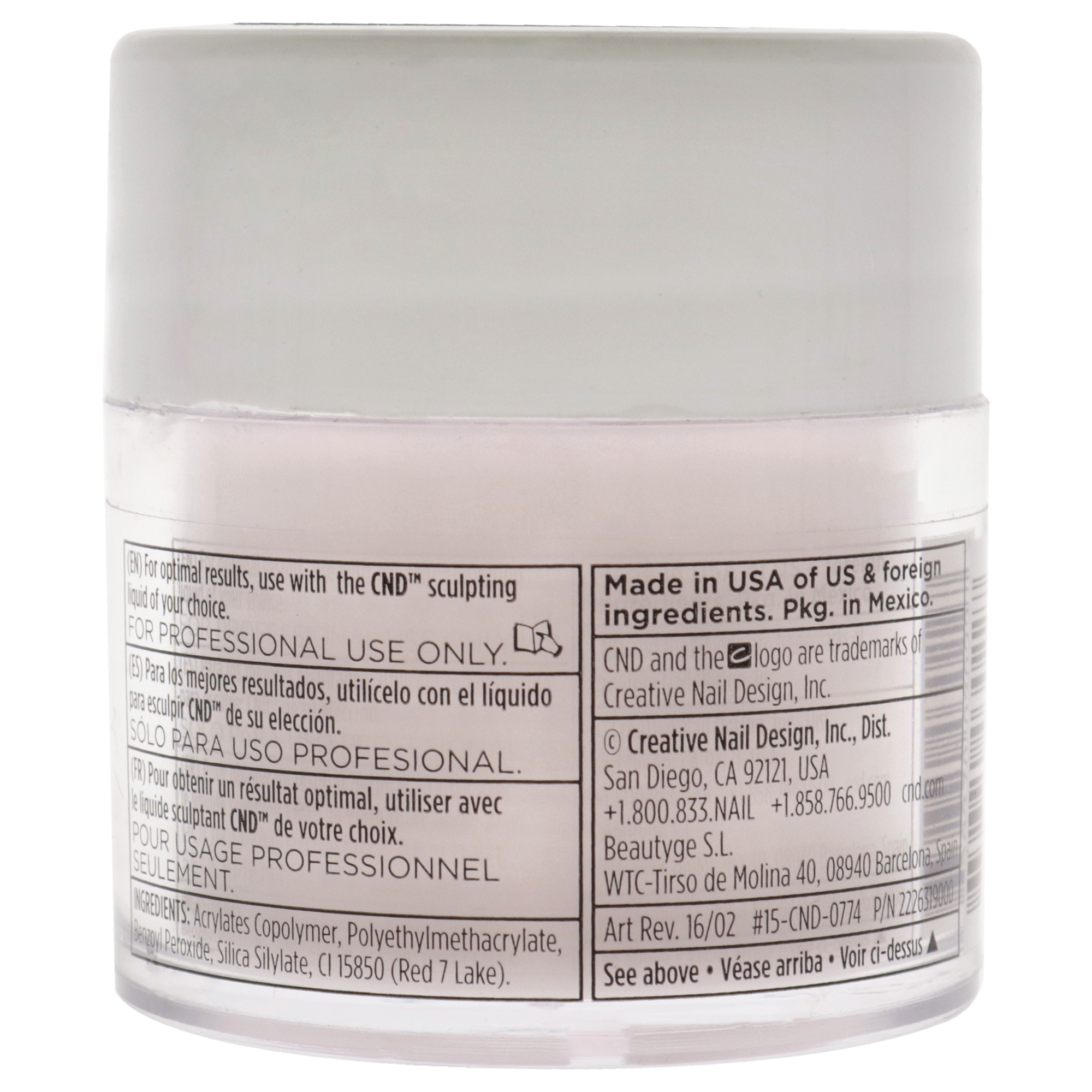 Foto 3 pulgar | Polvo Para Esculpir Cnd Perfect Color Blush Pink Sheer 23 Ml - Venta Internacional.