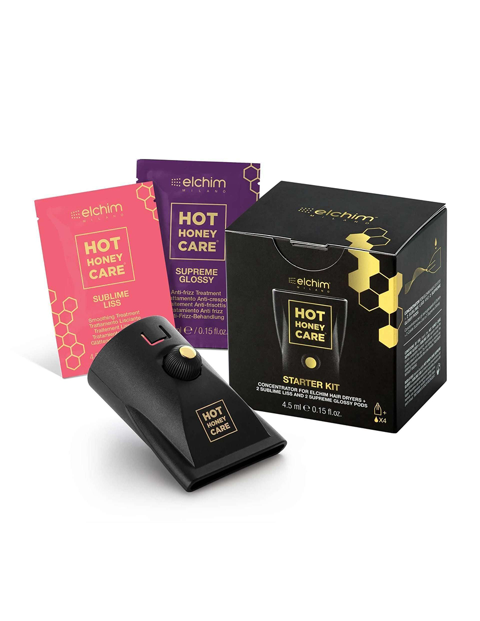 Kit Elchim De Tratamientos Para Cabello Hot Honey Care Con Boquilla Patentada Para Aplicación, Compatible Con Sec