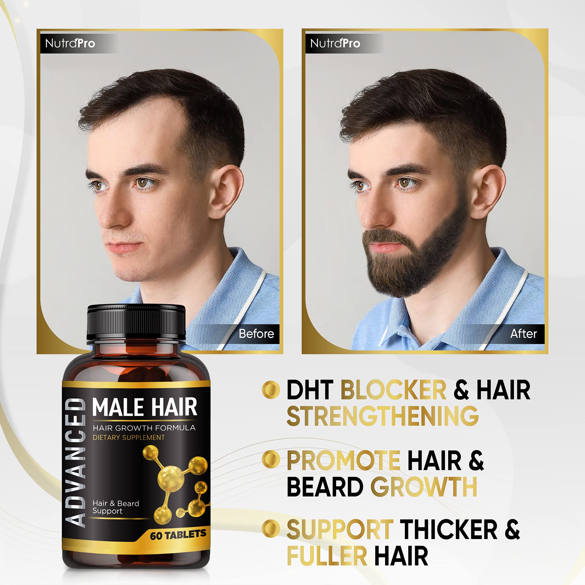 Foto 4 pulgar | Vitaminas Para El Crecimiento Del Cabello Nutrapro Para Hombres Con Biotina Y Vitaminas - Venta Internacional.