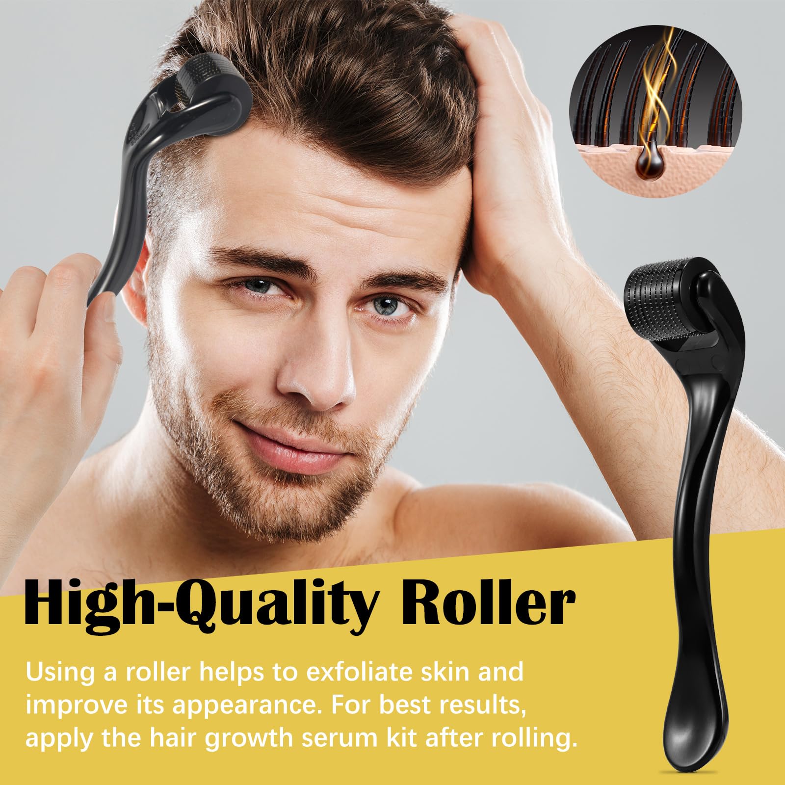 Foto 5 pulgar | Kit Para El Crecimiento Del Cabello Con Minoxidil 5% Para Hombres Y Mujeres Y Suero De Biotina - Venta Internacional.